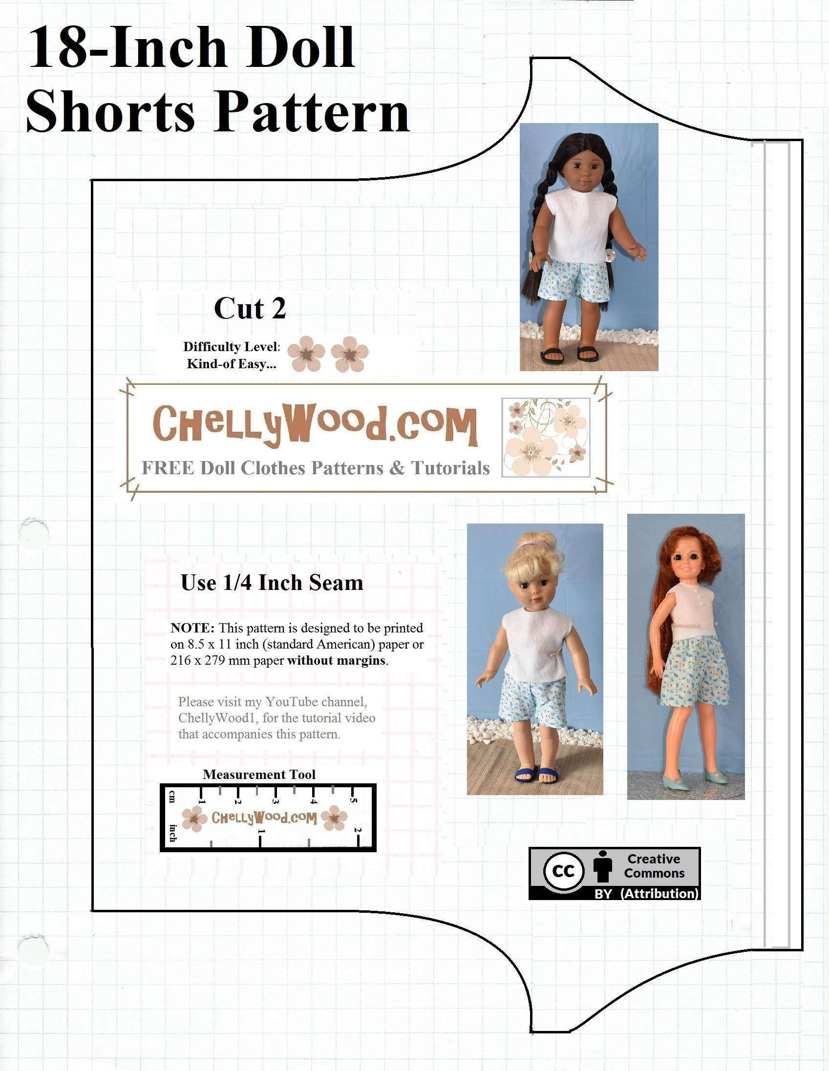 Free Printable Shorts #Patterns For #Americangirl And Other 18 with regard to American Girl Clothes Patterns Free Printable