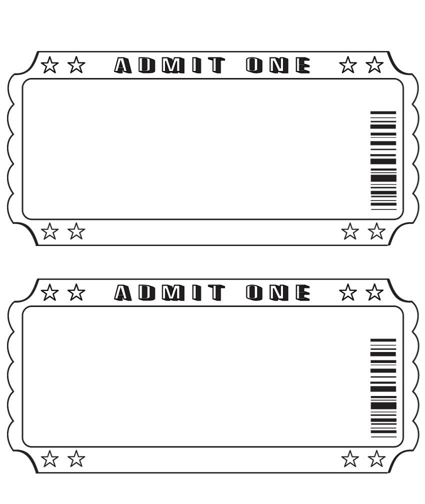 Free Printable Ticket Template | Raffle Tickets Template, Ticket in Free Printable Admission Ticket Template