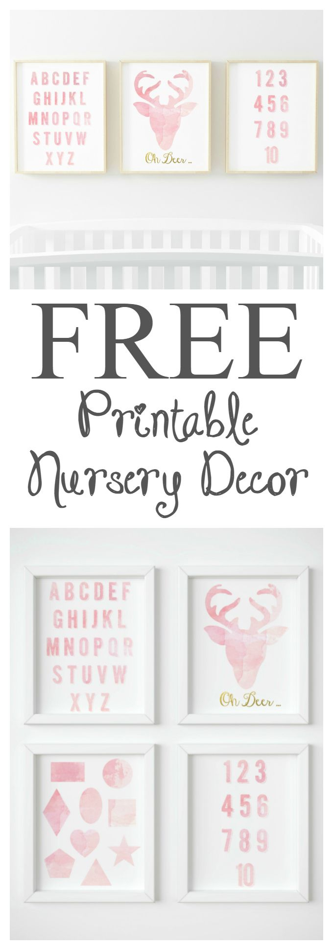 Free Printable Watercolour Nursery Decor | Free Nursery Printables inside Free Nursery Printables