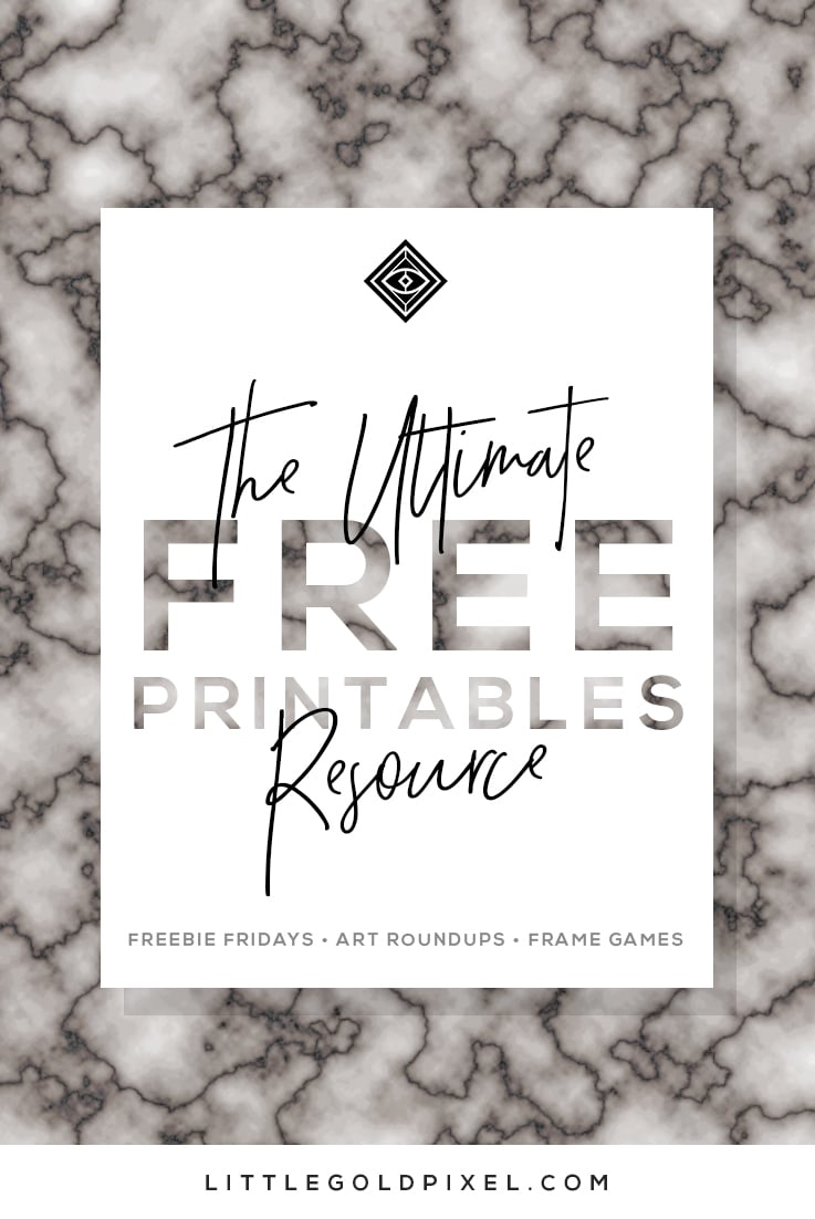 Free Printables • Free Wall Art Roundups • Little Gold Pixel in Free Printable Artwork To Frame