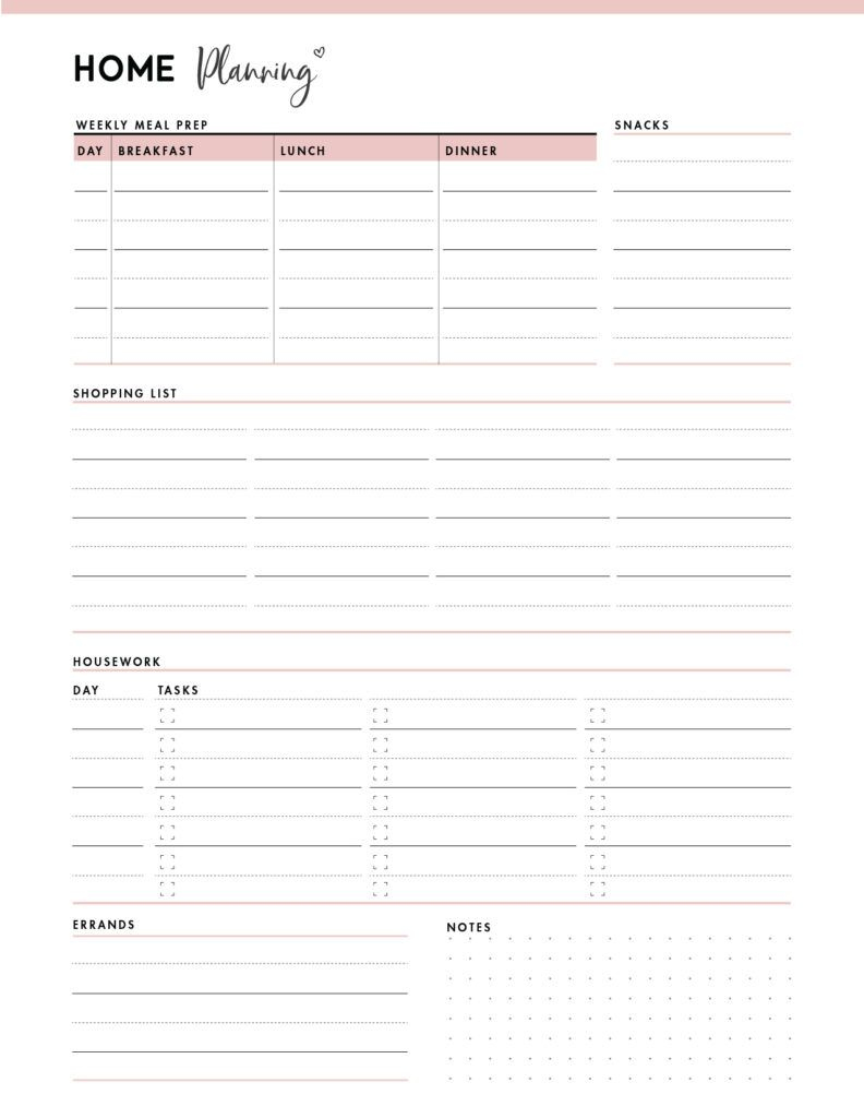 Free Printables Organization Friendly - Your Home Made Easy for Free Home Organization Printables