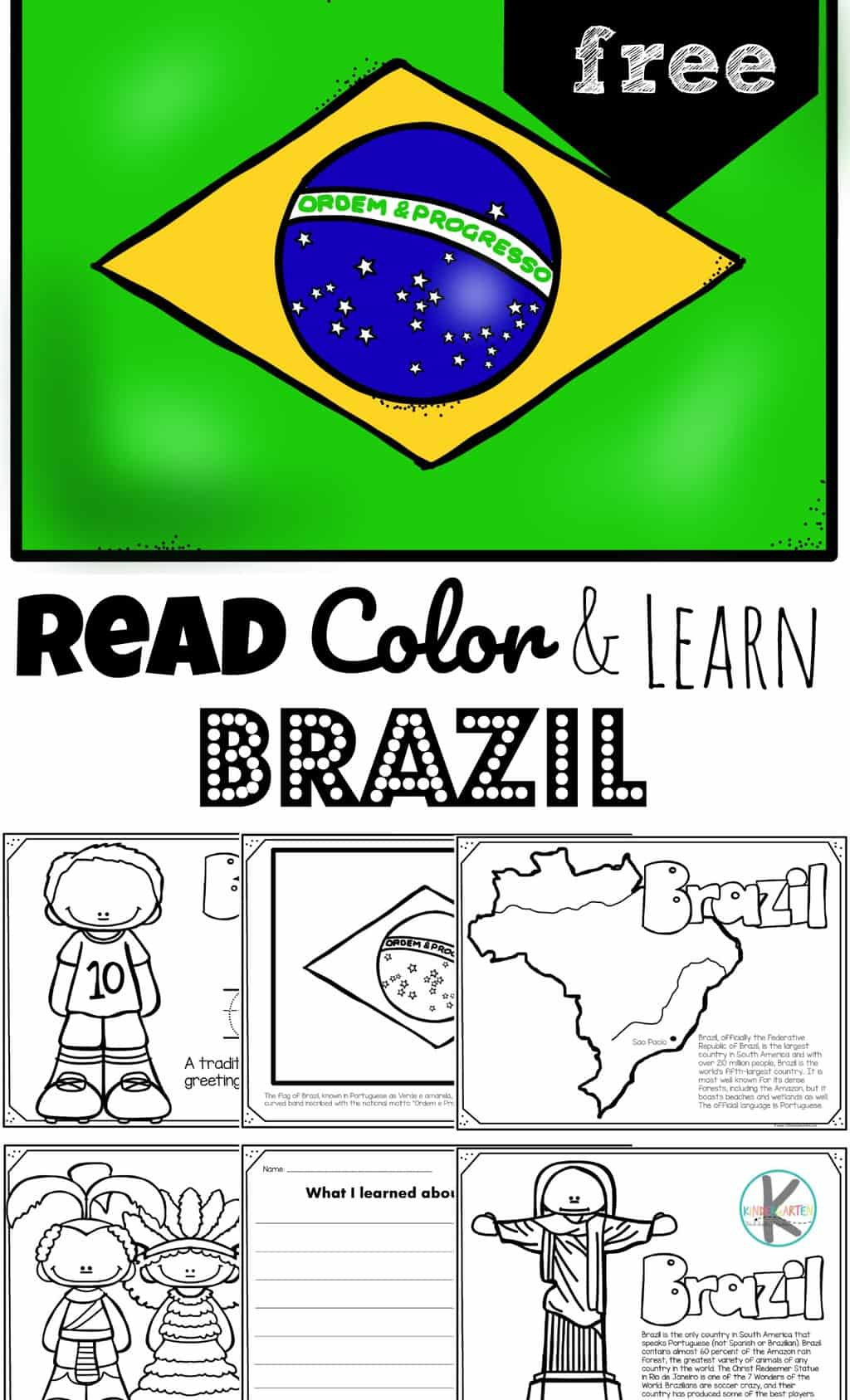 Free Read Color And Learn About Brazil within Brazil Worksheets Free Printables