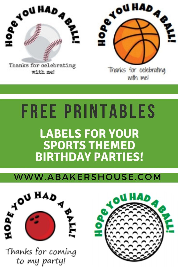 Free Sports Labels For Birthday Party Favors intended for Free Printable Basketball Labels