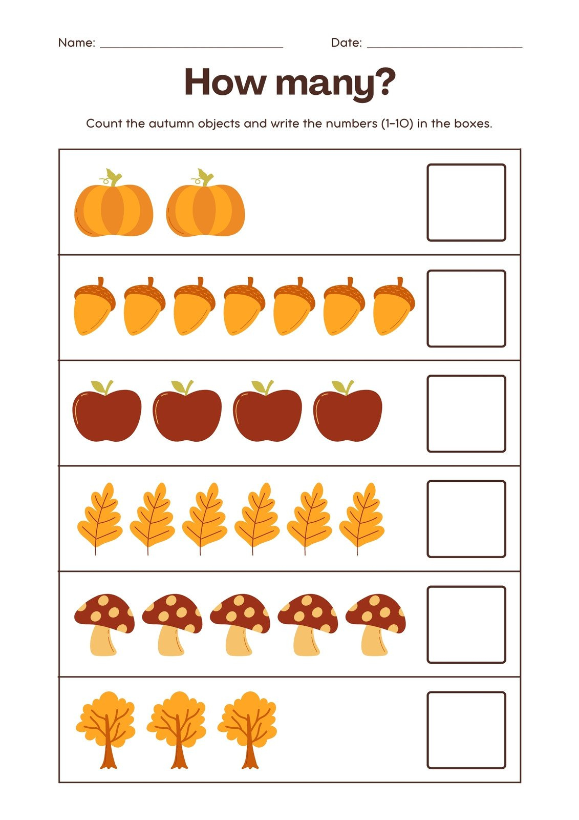 Free To Edit Autumn-Themed Worksheet Templates | Canva with regard to Free Printable Autumn Worksheets