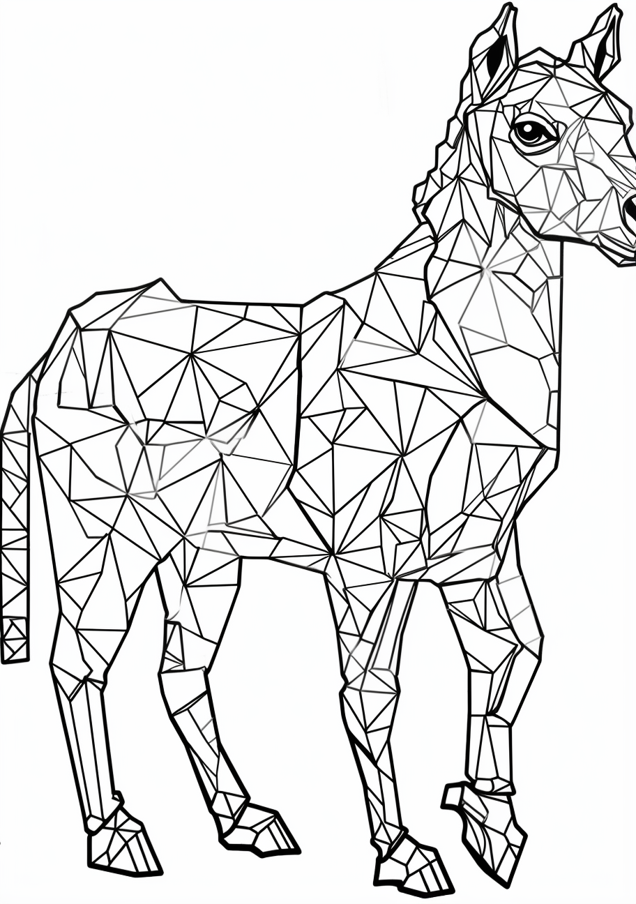 Geometrically Interpreted Animals Polygonal Style - Printable for Free Printable Arty Animal Outlines