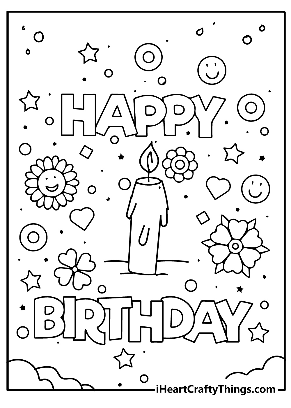 Happy Birthday Coloring Pages (100% Free Printables) inside Free Birthday Printables