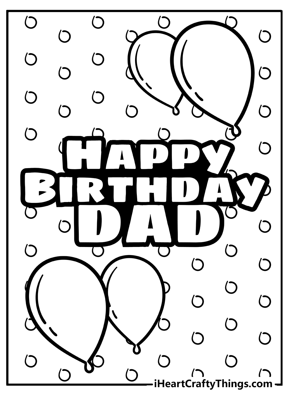 Happy Birthday Dad Coloring Pages (100% Free Printables) within Free Printable Birthday Cards For Dad