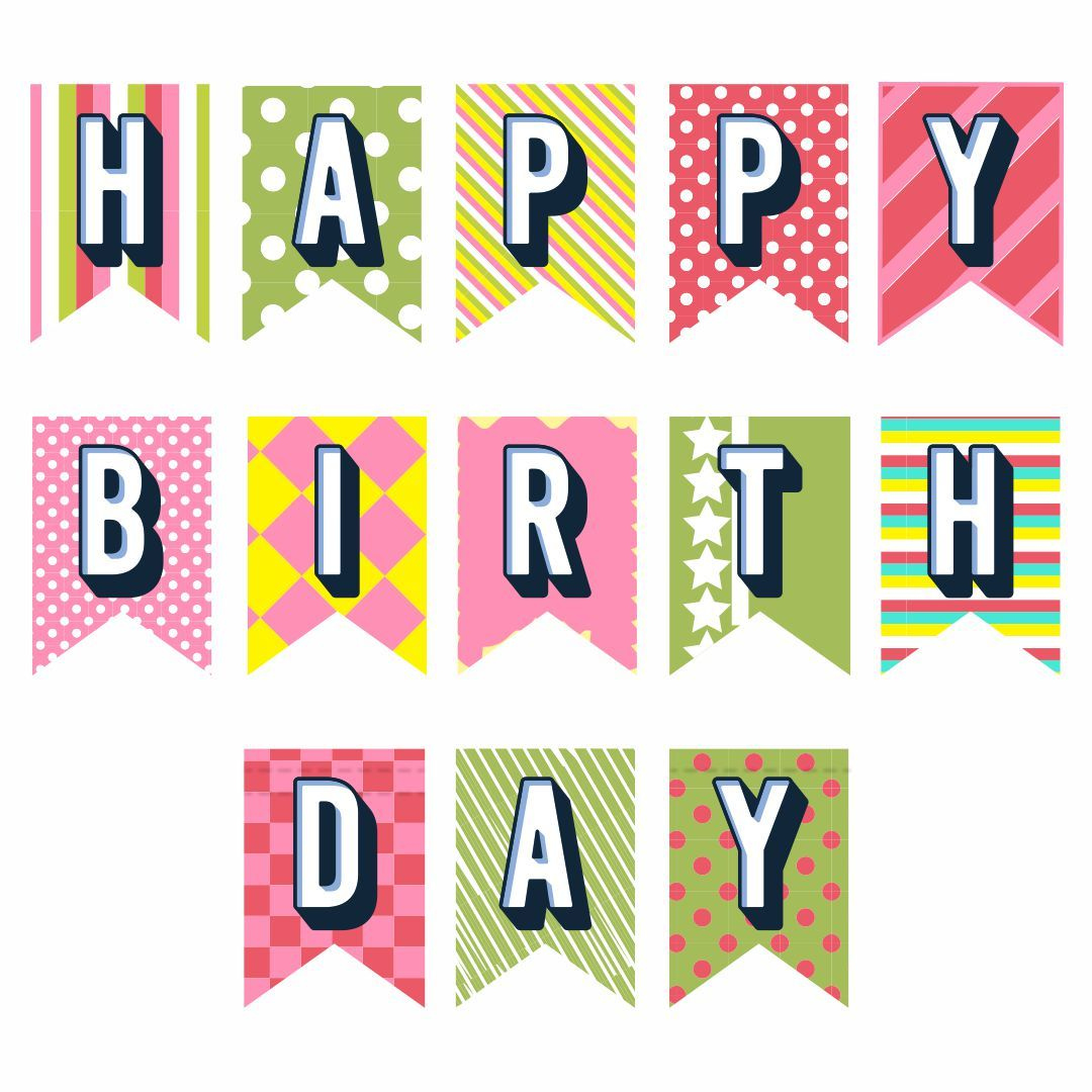 Happy Birthday Printable Banner Letters | Happy Birthday Banner with Free Happy Birthday Printable Letters