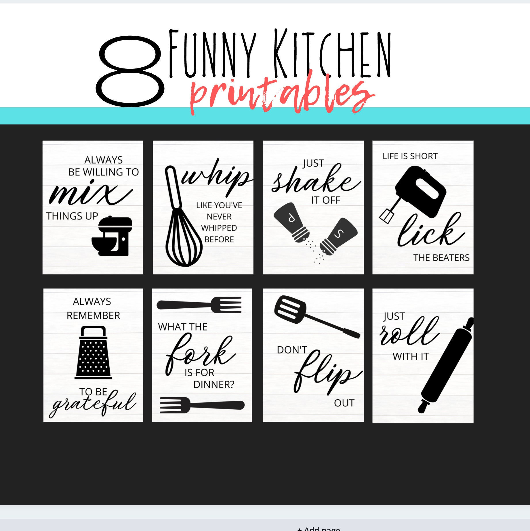 I.etsystatic/32786688/R/Il/Bc091C/3518458803/I with regard to Free Funny Kitchen Printables