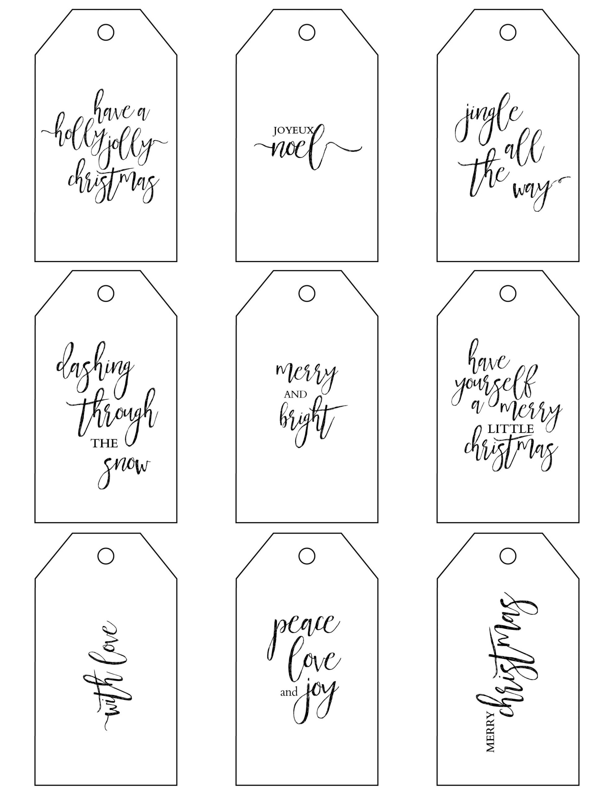 I.pinimg/Originals/9B/18/96/9B1896Fcedd6F2330D throughout Christmas Gift Tags Free Printable Black and White