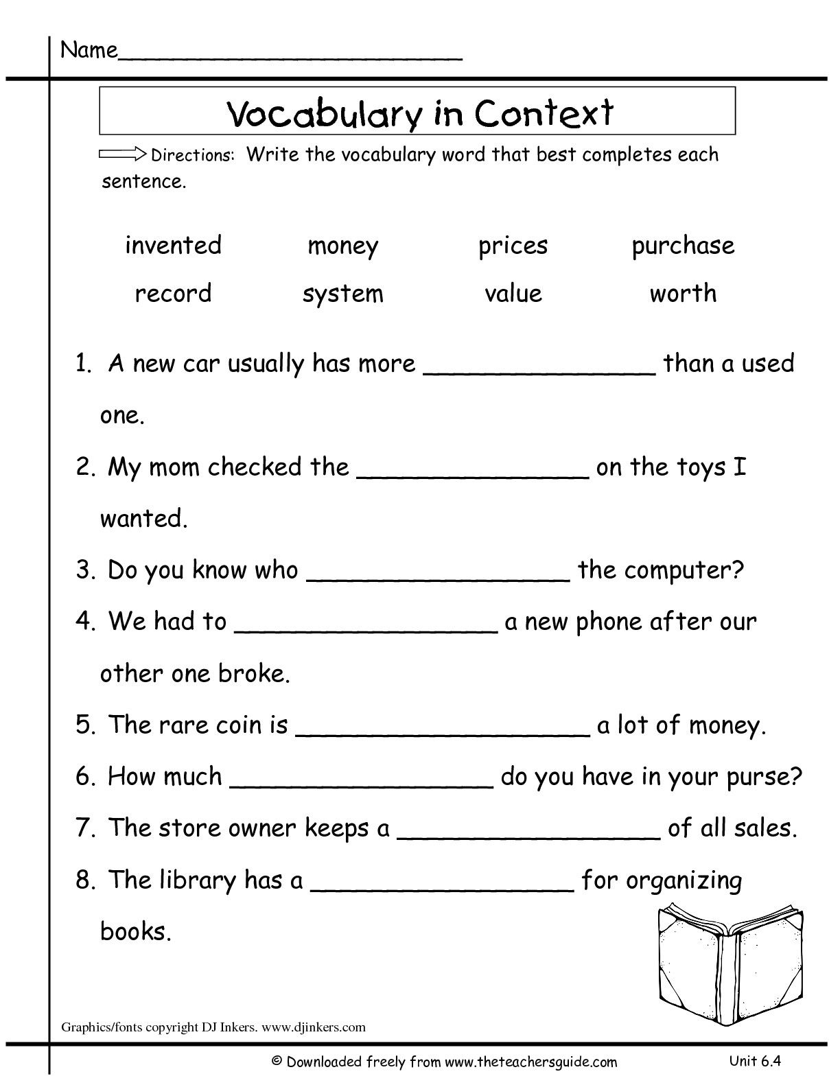 Image Result For Vocabulary Word Worksheet Grade 7 | Lecturas regarding Free Printable 7th Grade Vocabulary Worksheets