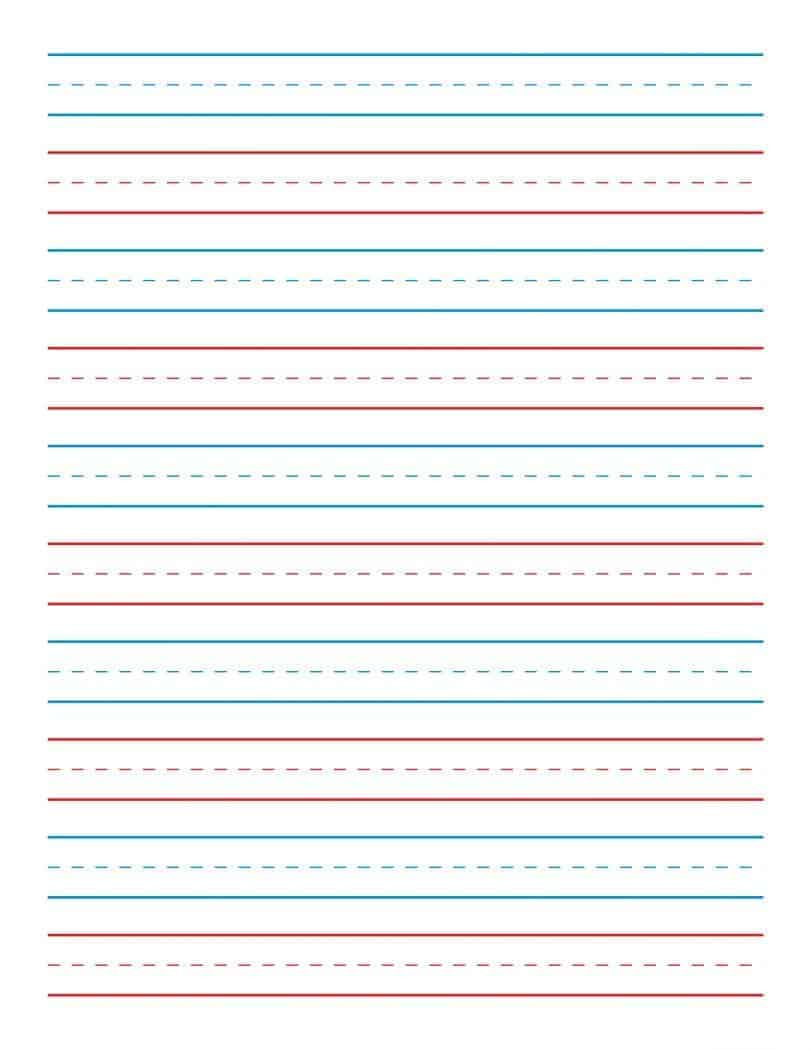 Kindergarten Lined Paper | Free Printable - Troubleshooting Motherhood pertaining to Elementary Lined Paper Printable Free