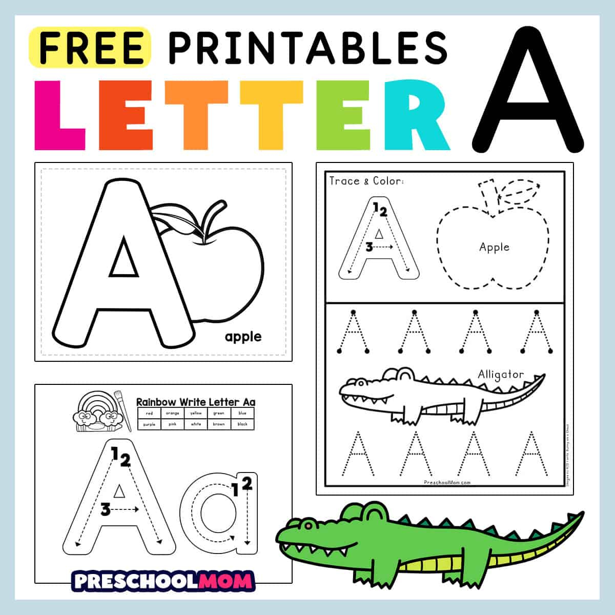 Letter A Preschool Printables - Preschool Mom with Free Letter Printables for Preschool