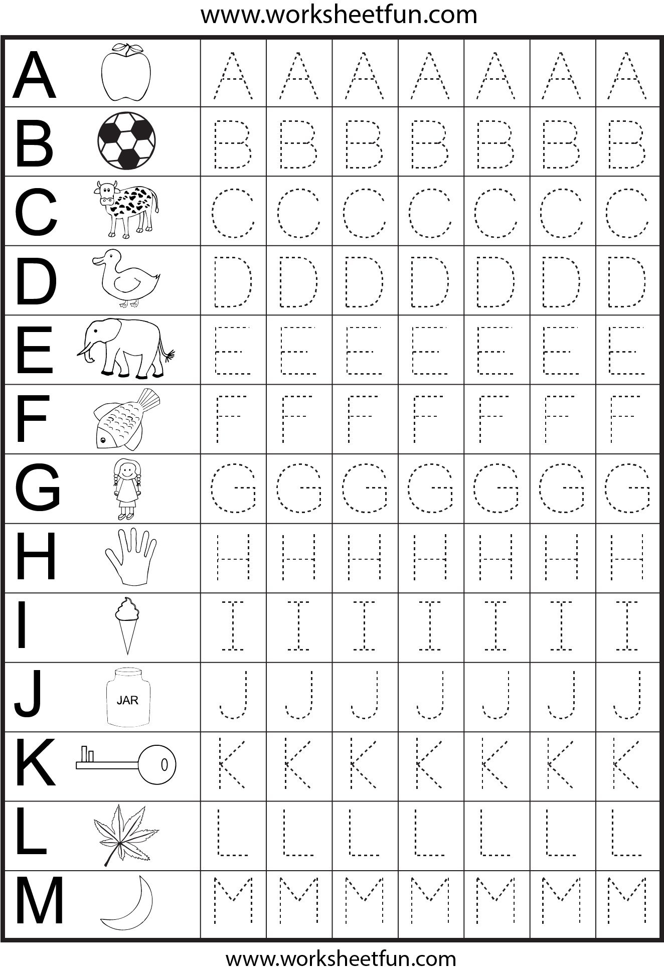 Letter Tracing Worksheets For Kids regarding Free Abc Printables For Kindergarten