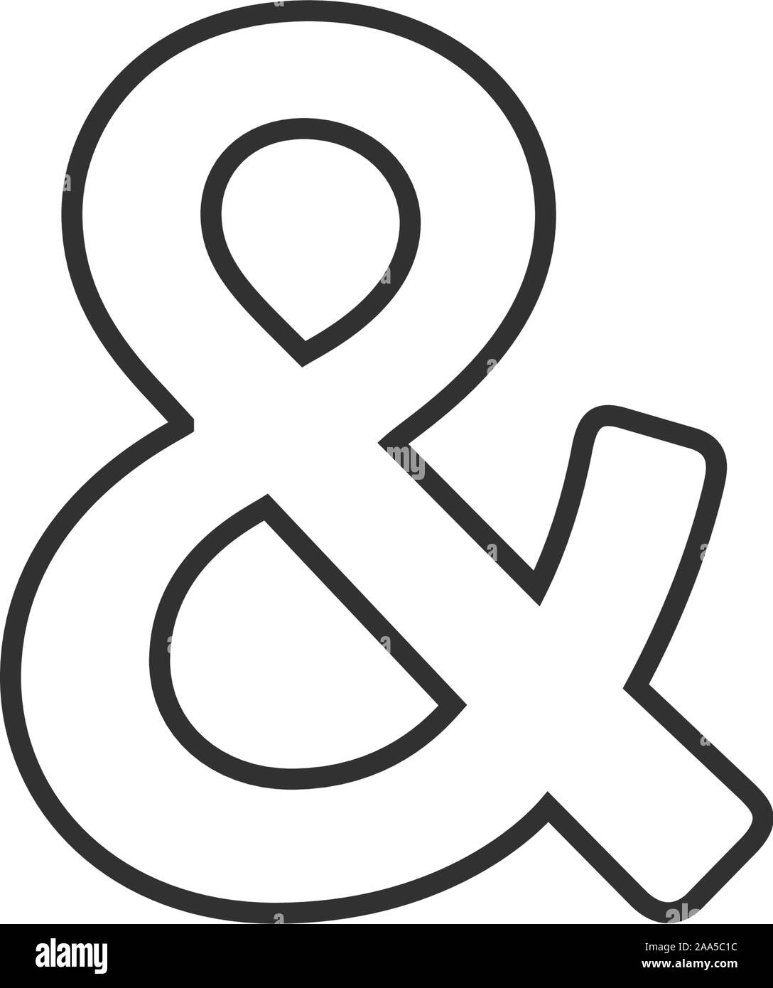 Linear Ampersand Symbol. Logogram, Representing The Conjunction intended for Free Printable Ampersand Symbol