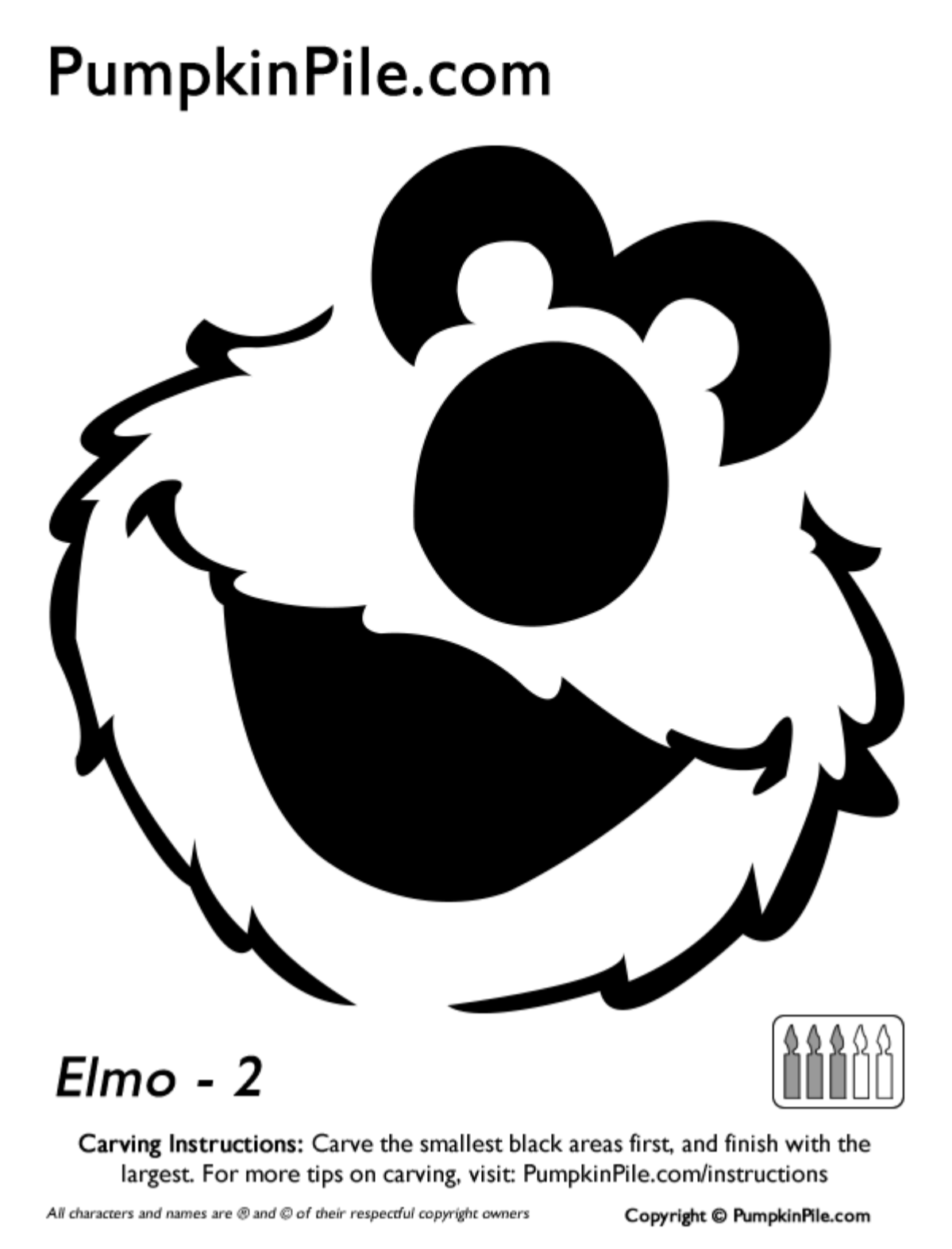 Master The Jack-O-Lantern With These Easy Pumpkin Carving Stencils for Free Elmo Pumpkin Pattern Printable