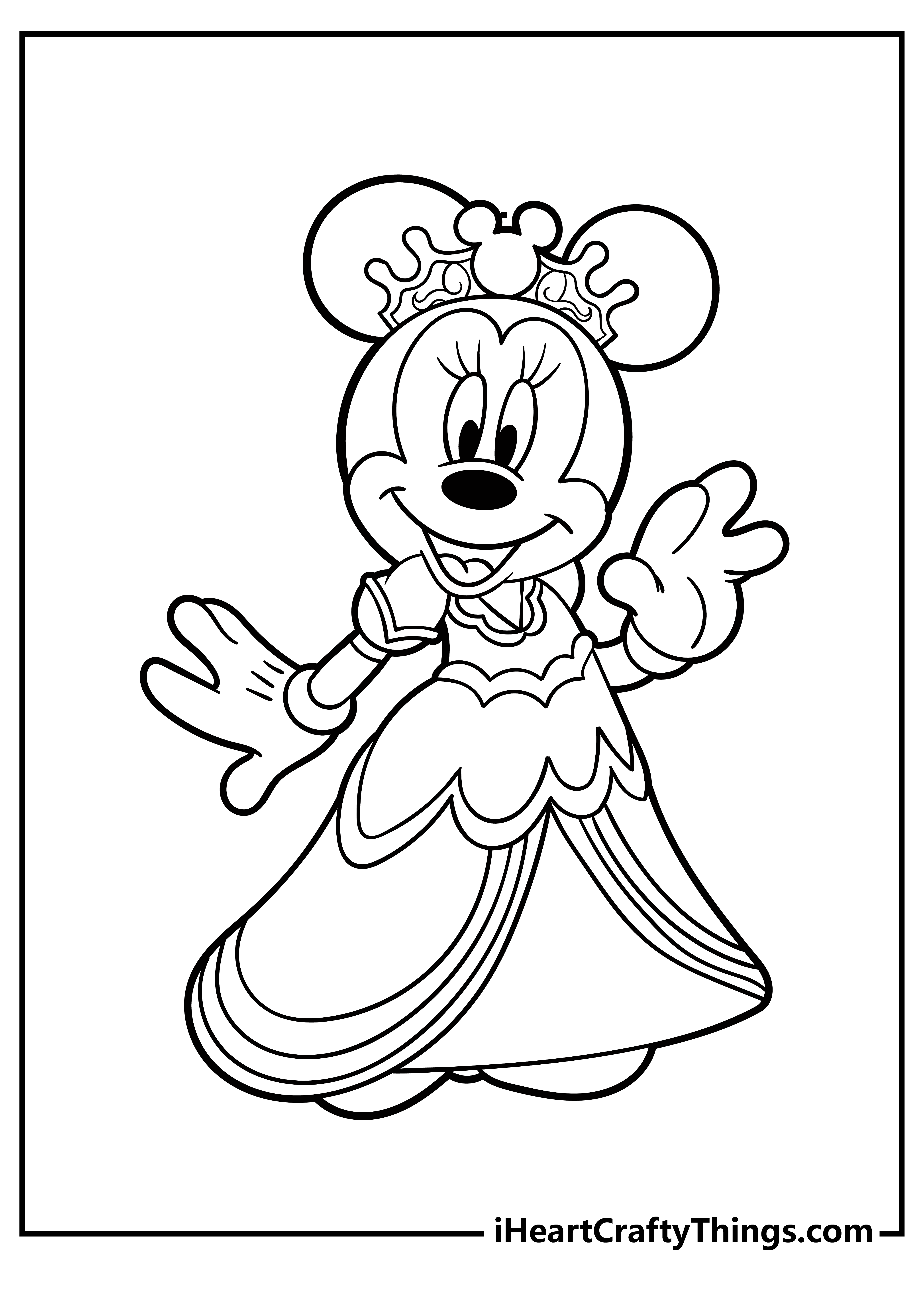 Minnie Mouse Coloring Pages (100% Free Printables) in Free Minnie Mouse Printables