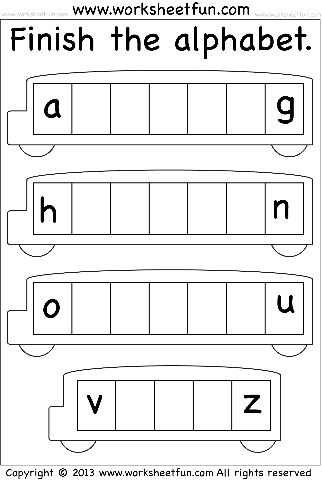 Missing Lowercase Letters – Missing Small Letters – Worksheet within Free Printable Alphabet Worksheets For Grade 1