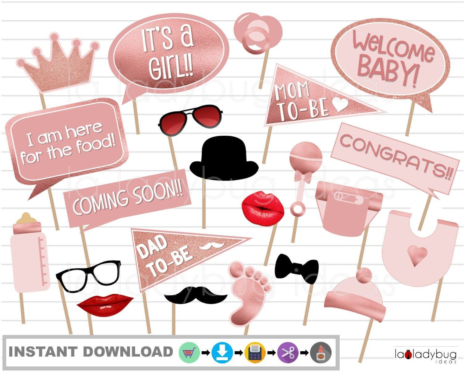 Pin On Baby Shower Printables in Free Printable Baby Shower Photo Booth Props