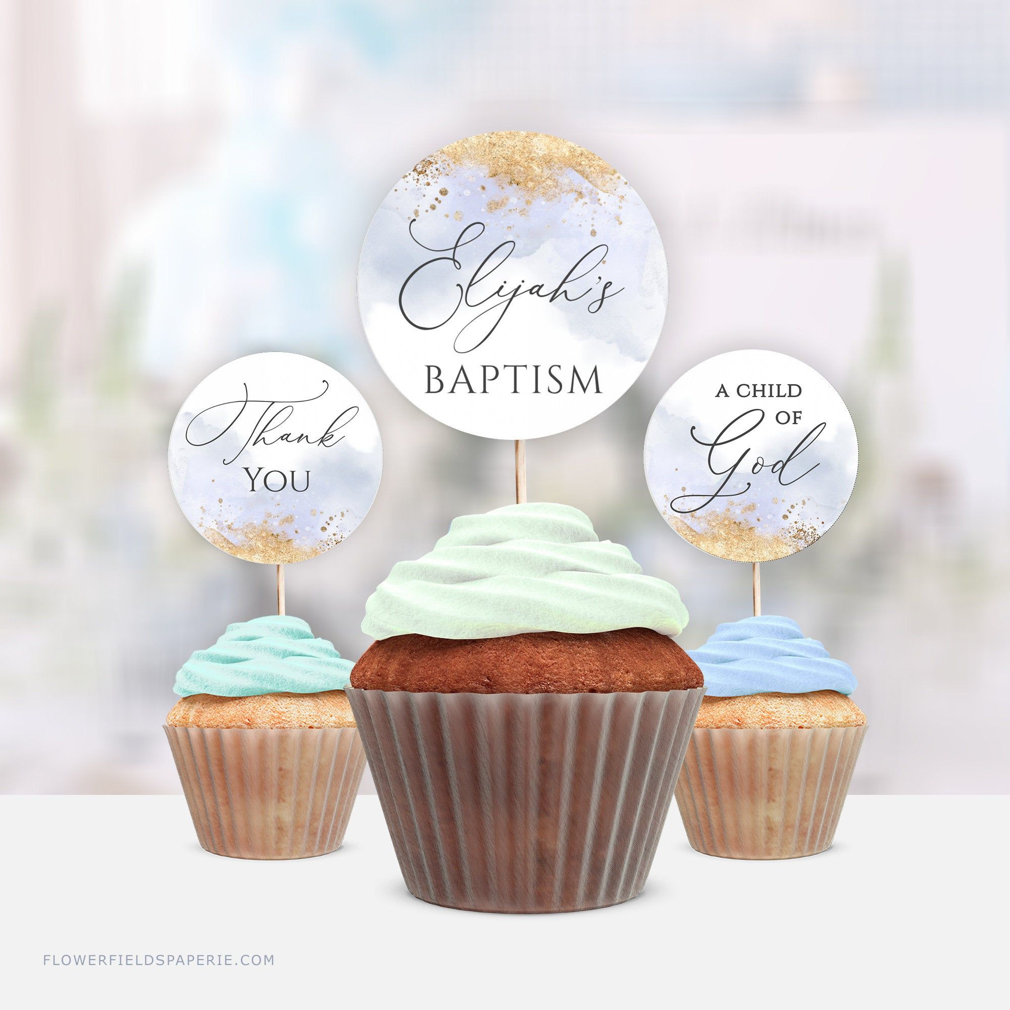 Pin On Topper Cake within Baptism Cupcake Toppers Printable Free