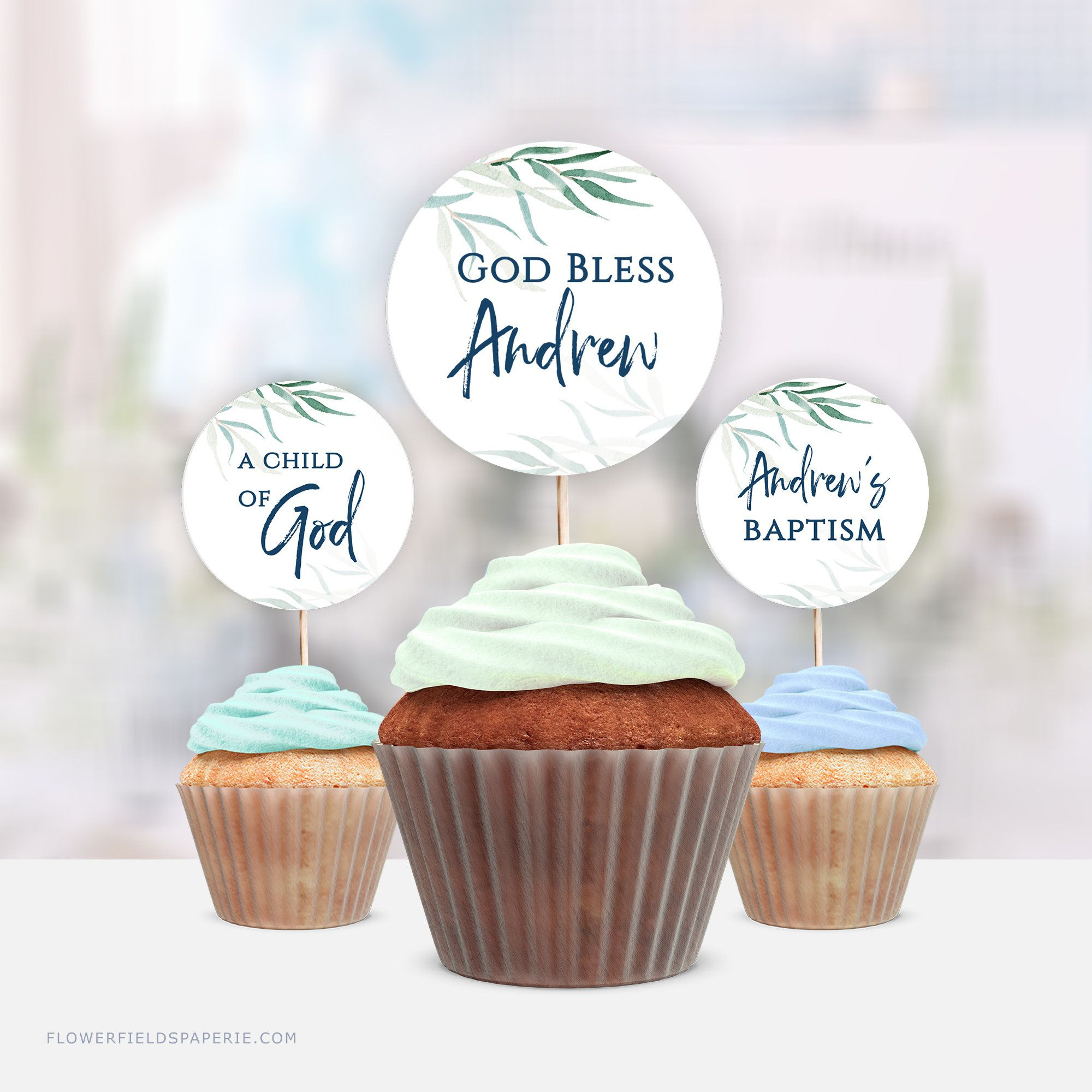 Pinterest regarding Baptism Cupcake Toppers Printable Free