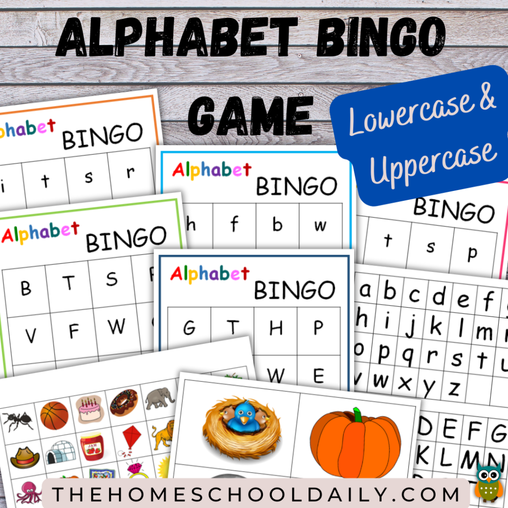 Printable Alphabet Bingo Game - The Homeschool Daily throughout Free Printable Alphabet Bingo Cards