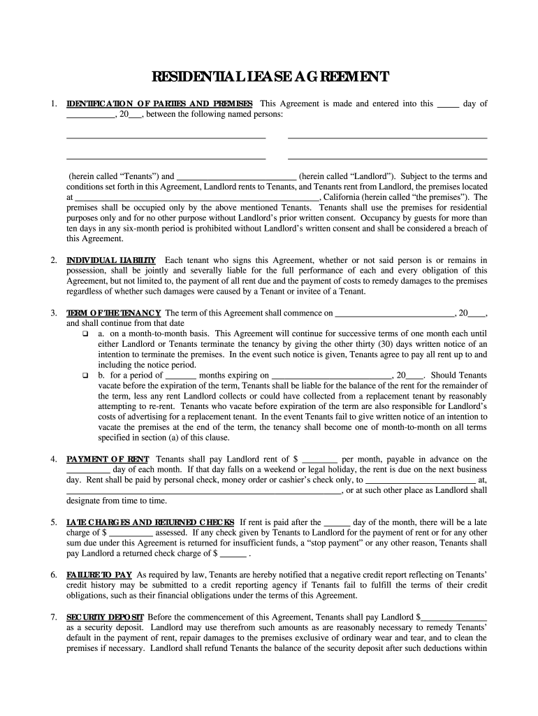 Printable Basic Rental Agreement Pdf - Fill Online, Printable regarding Apartment Lease Agreement Free Printable