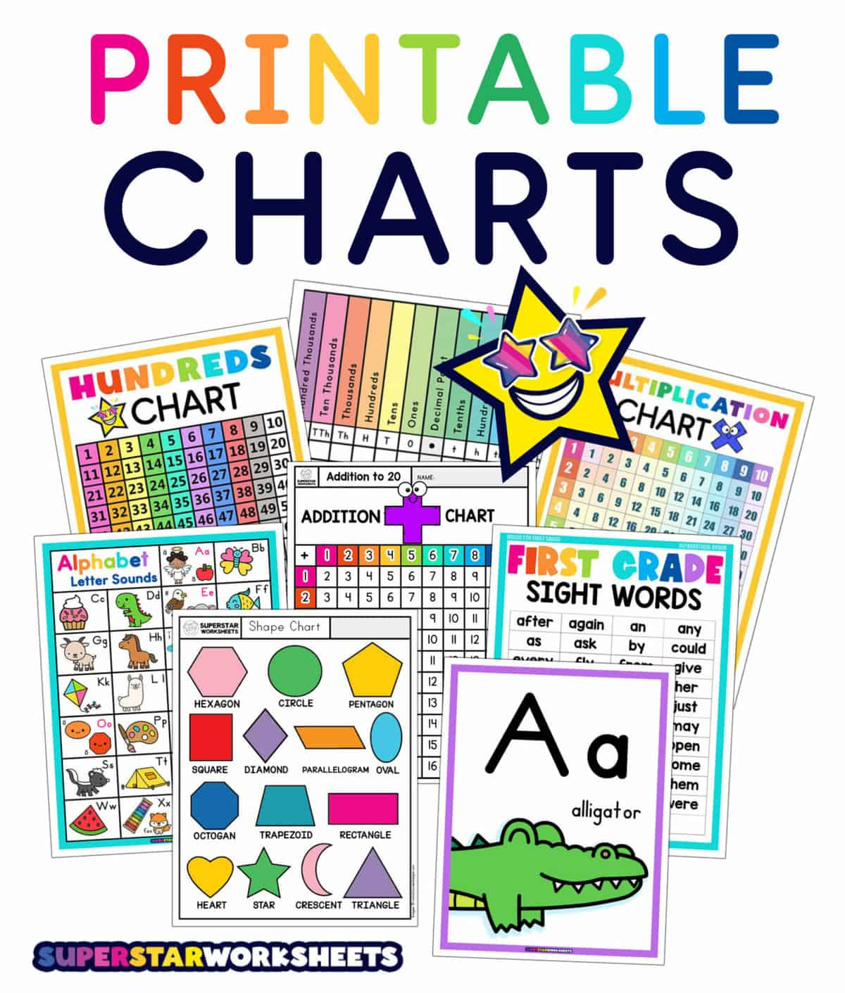 Printable Charts - Superstar Worksheets with regard to Charts Free Printable