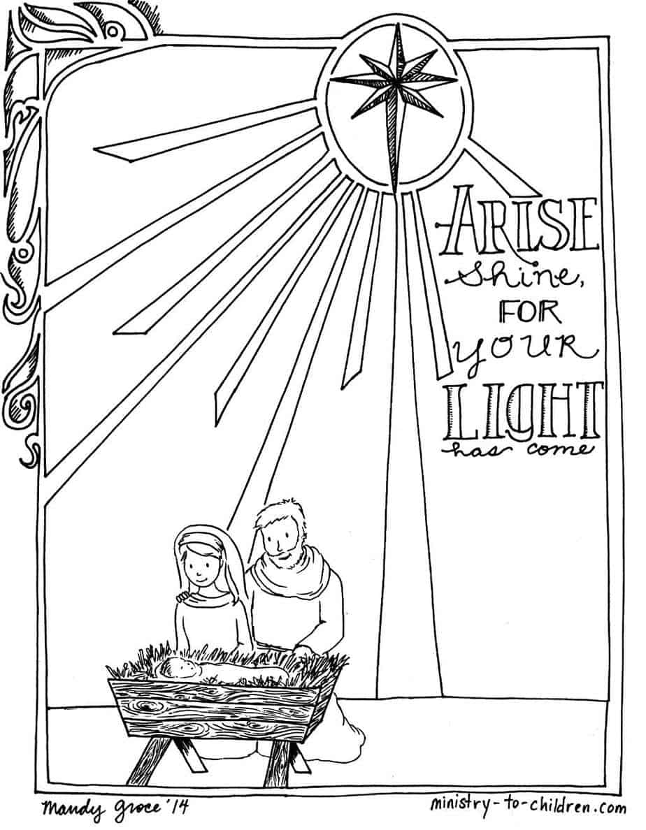 Printable Christmas Nativity Coloring Pages - Ministry-To-Children pertaining to Free Printable Bible Christmas Coloring Pages