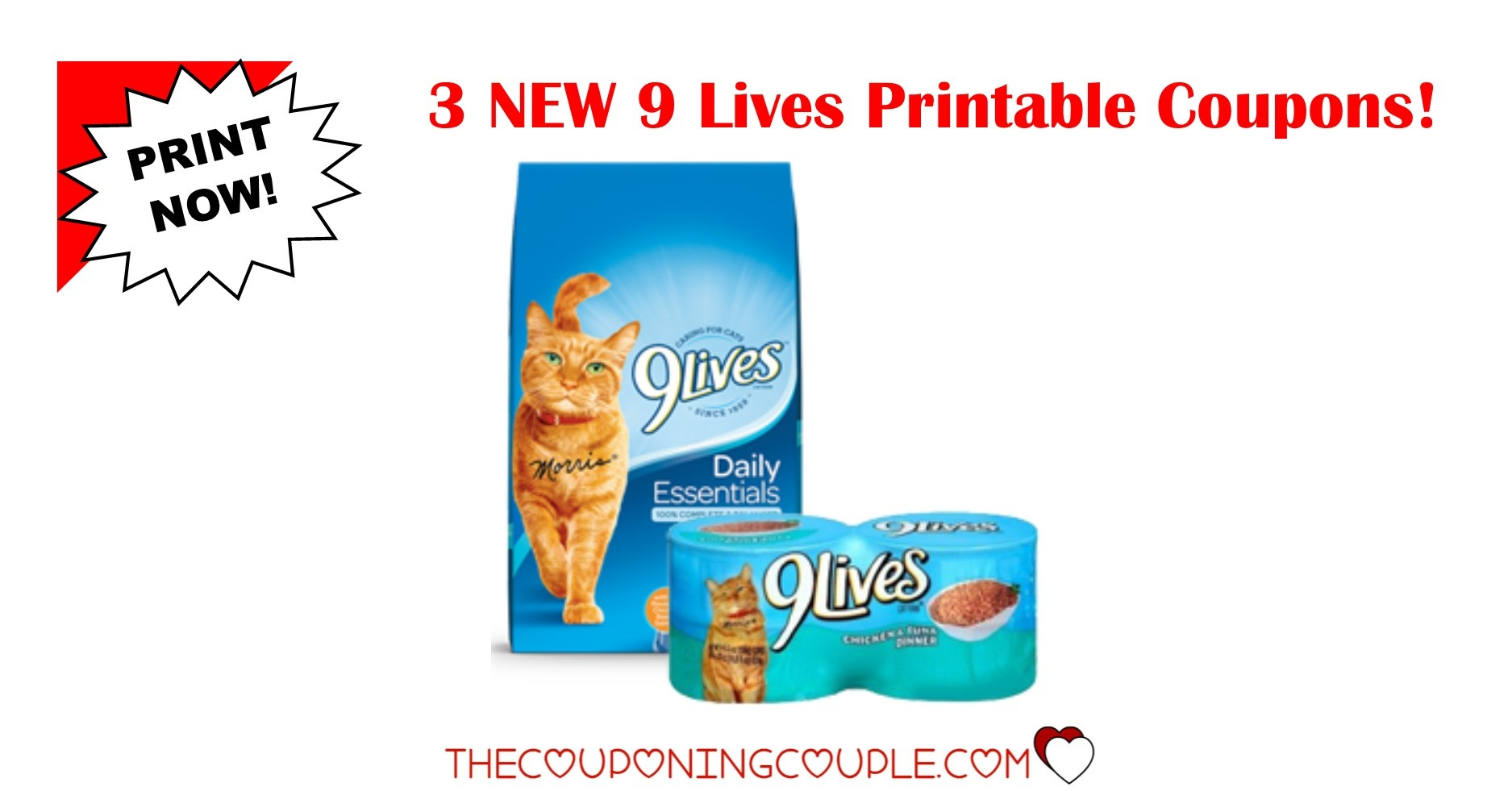 Printable Coupons For Cat Food pertaining to Free Printable 9 Lives Cat Food Coupons