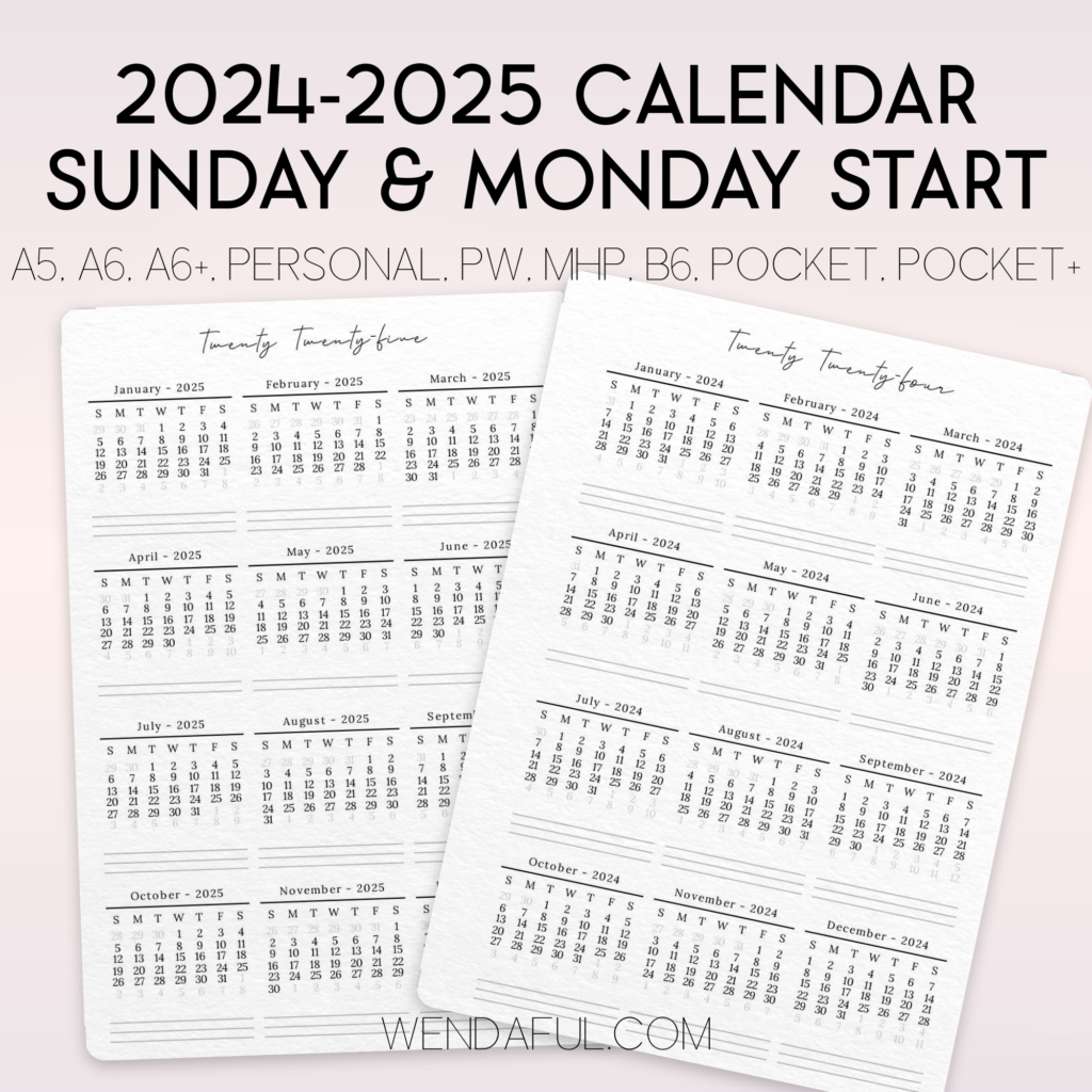 Ring In The New Year With Your Free 2024-2025 Printable Planner in Free Filofax Printables 2025