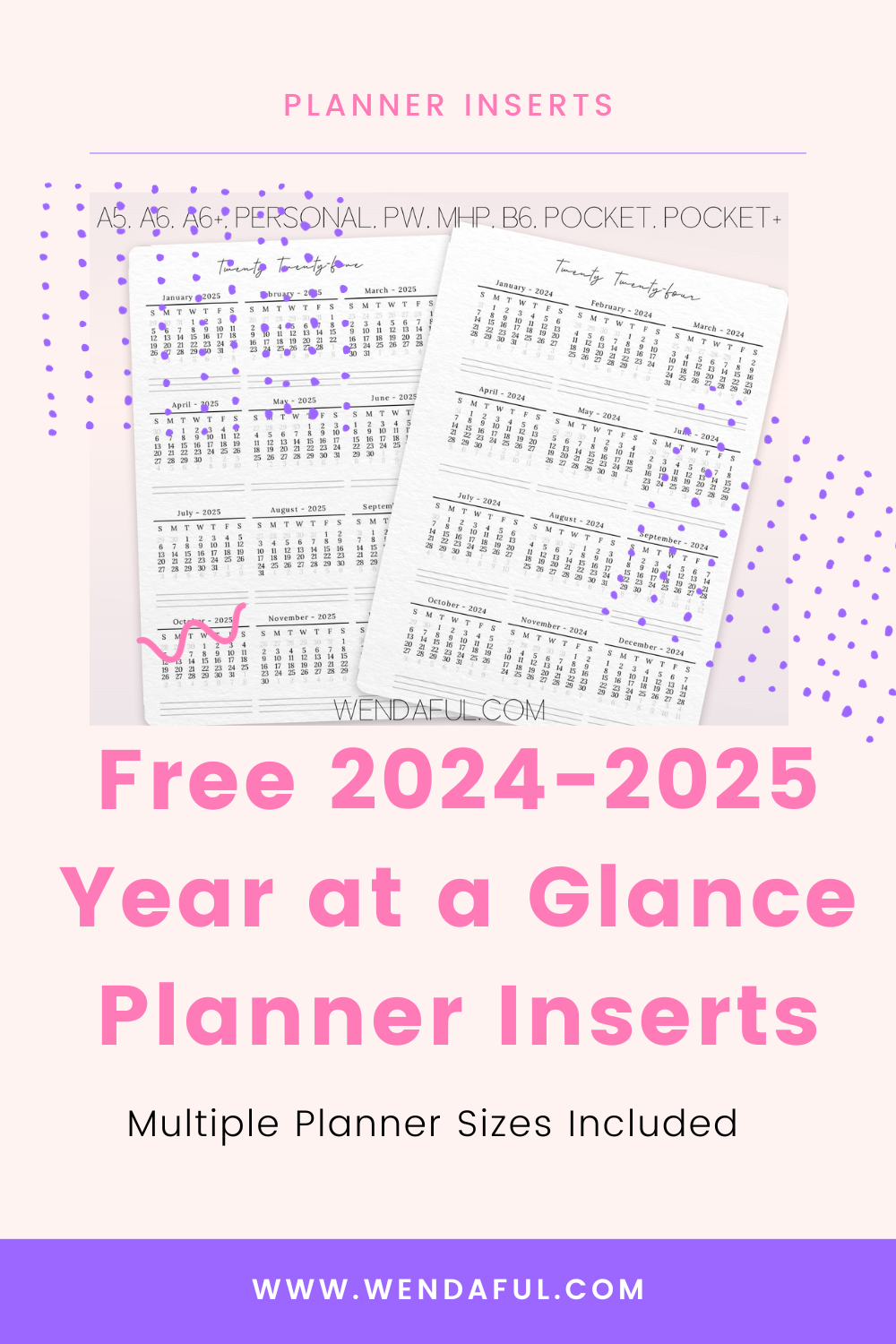 Ring In The New Year With Your Free 2024-2025 Printable Planner intended for Free Filofax Printables 2025