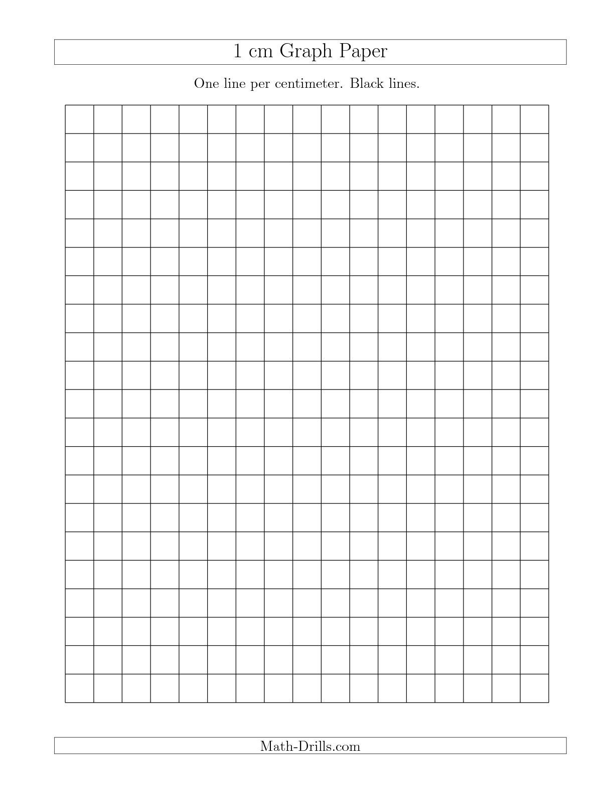 The 1 Cm Graph Paper With Black Lines (A) Math Worksheet From The for Cm Graph Paper Free Printable