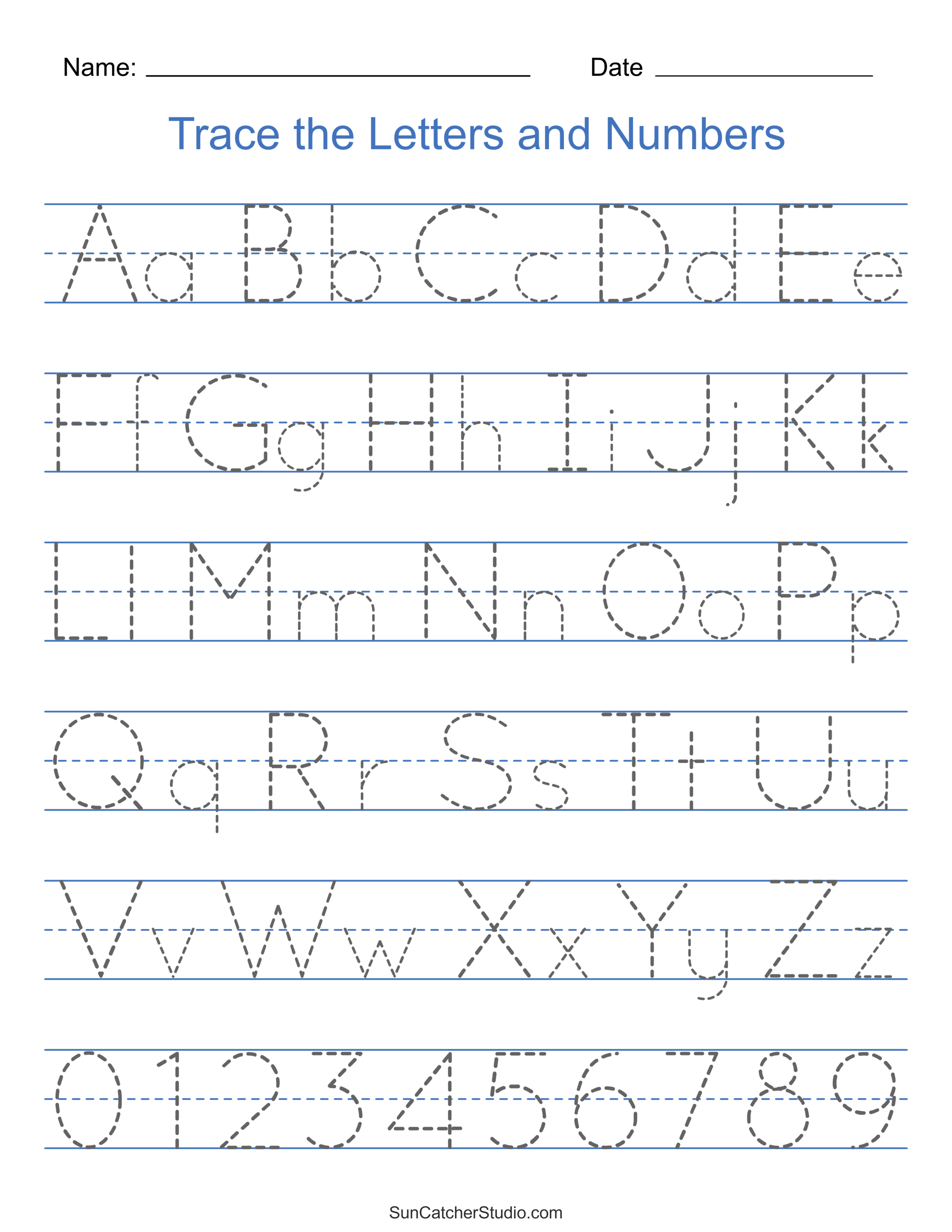 Tracing Alphabet Letters (Printable Handwriting Worksheets) – Diy regarding Free Printable Alphabet Tracing Worksheets