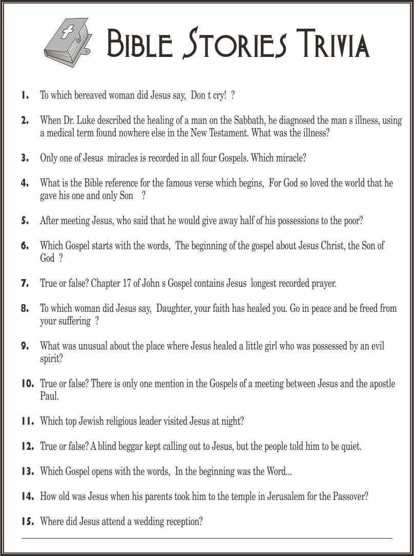 Youth Bible Trivia Questions - 10 Free Pdf Printables | Printablee inside Free Printable Bible Trivia Questions And Answers