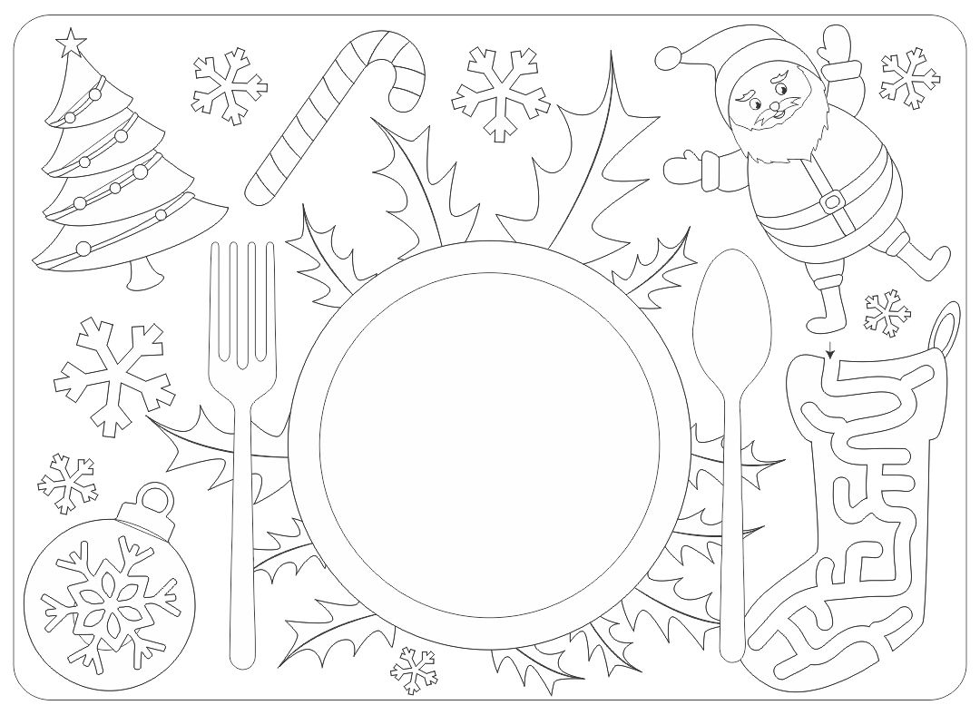 10 Best Free Printable Christmas Coloring Placemats pertaining to Free Printable Christmas Placemats For Adults