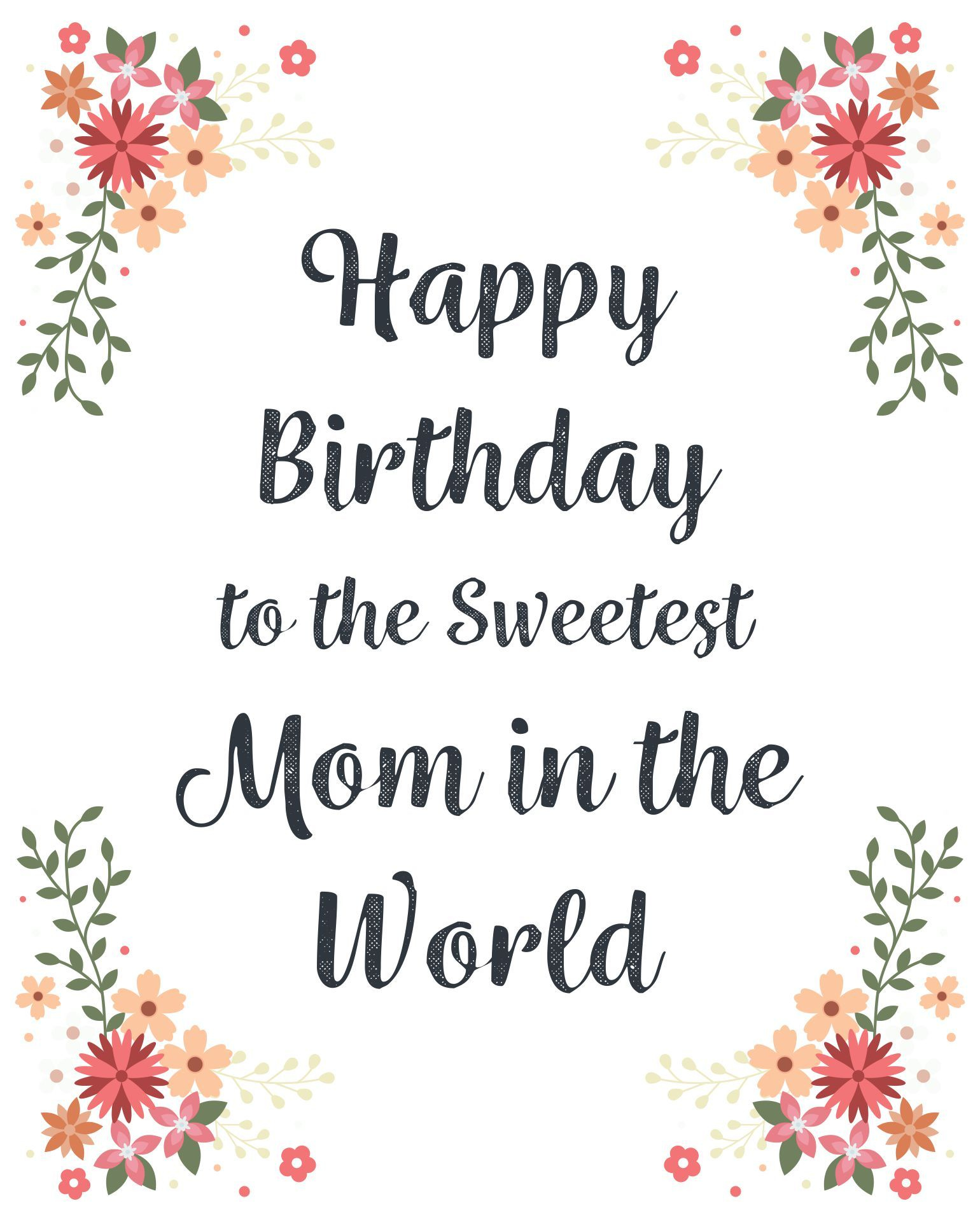 10 Best Printable Birthday Cards For Mom Pdf For Free At throughout Free Printable Birthday Cards for Mom