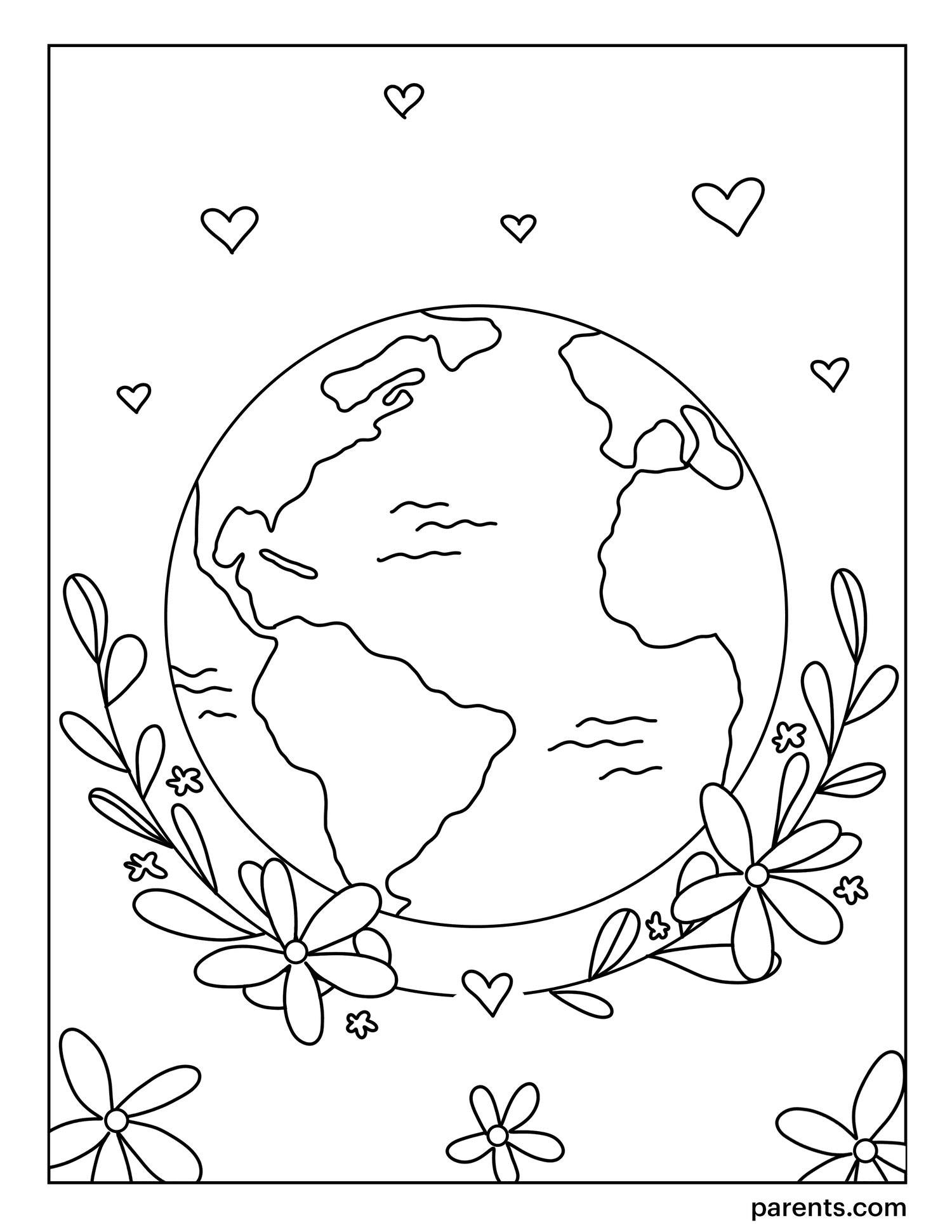 10 Free Earth Day Coloring Pages For Kids for Earth Coloring Pages Free Printable