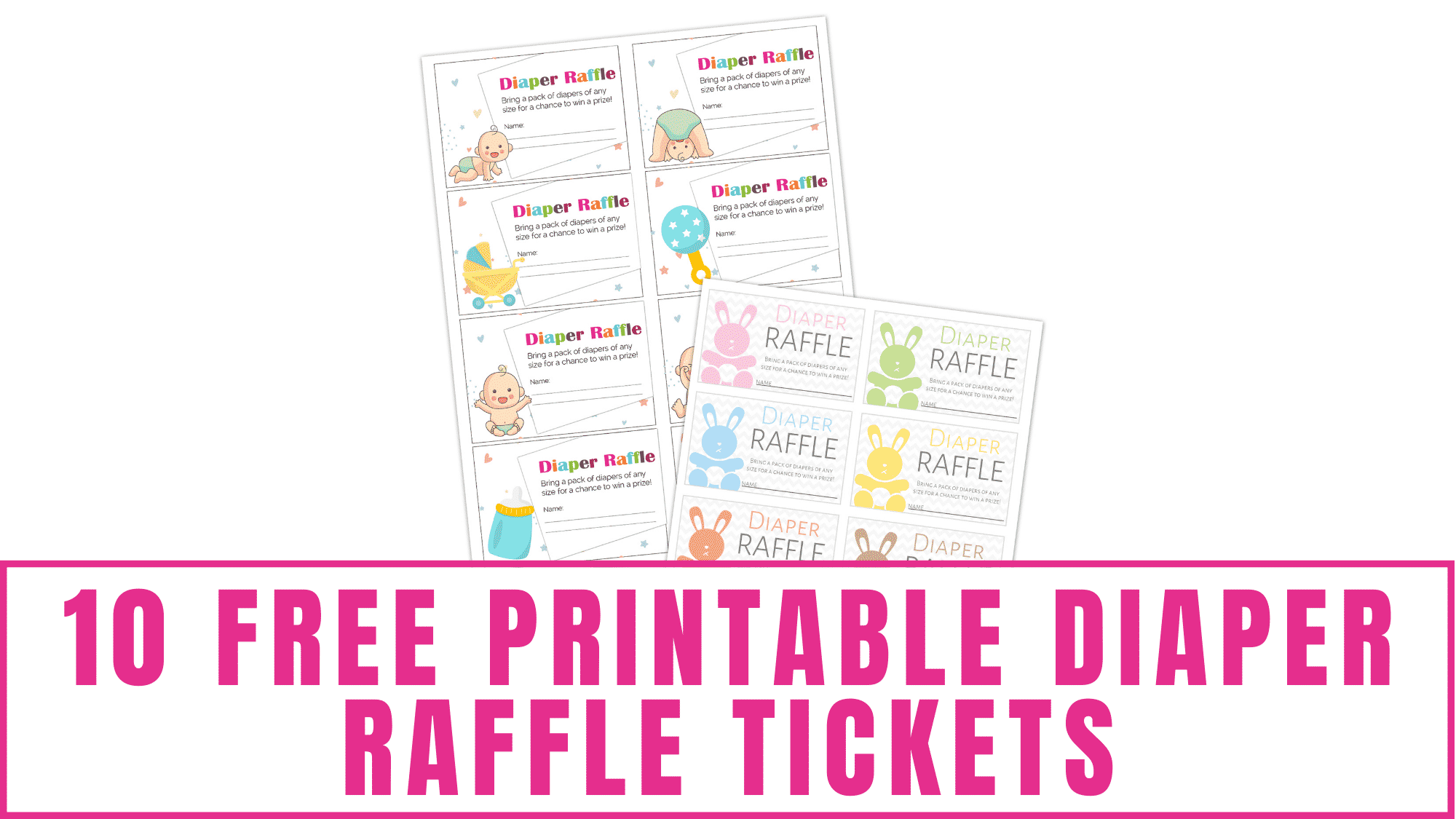 10 Free Printable Diaper Raffle Tickets - Freebie Finding Mom in Free Printable Diaper Raffle Tickets