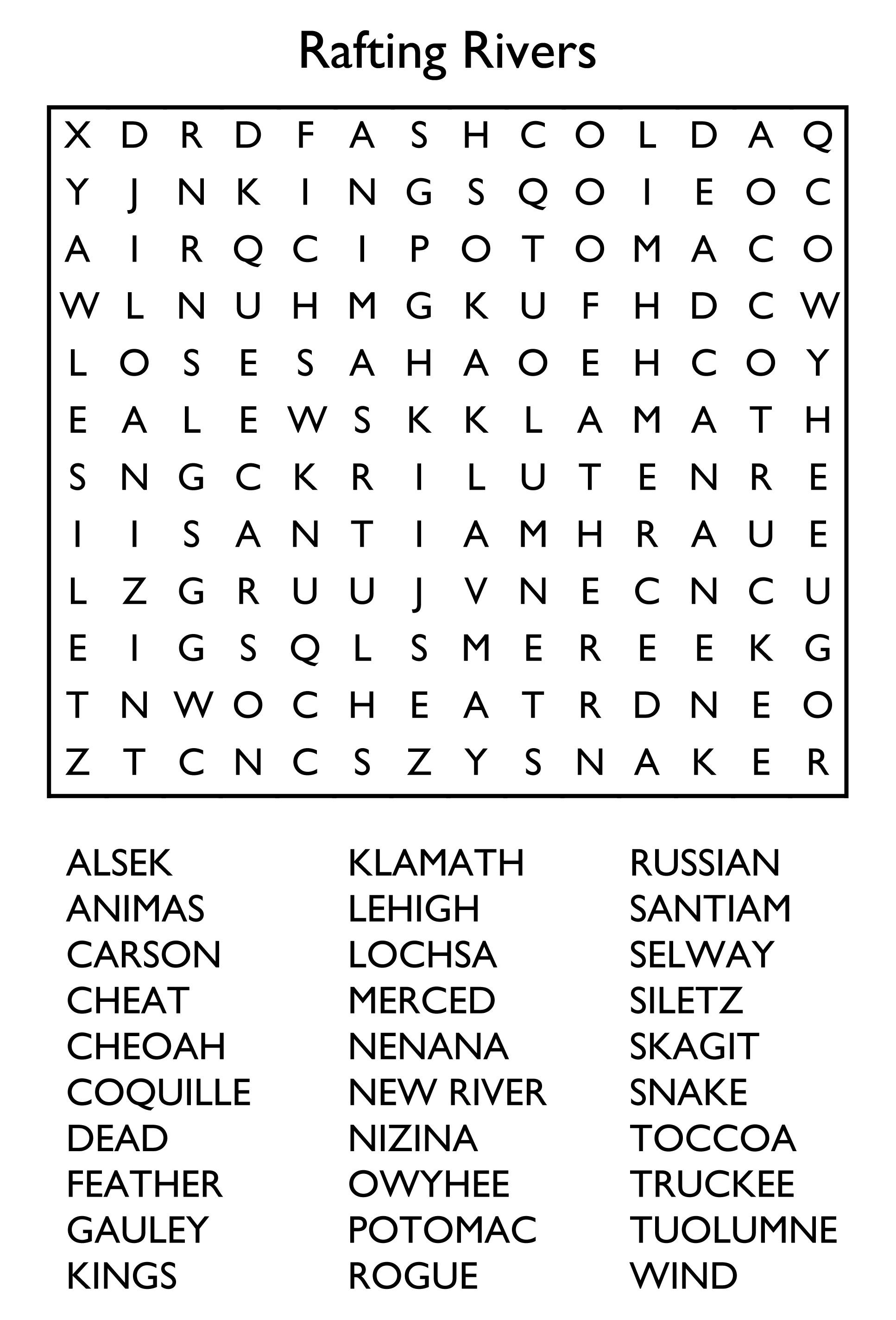 10 Free Printable Word Search Puzzles for Free Printable Extra Large Print Word Search