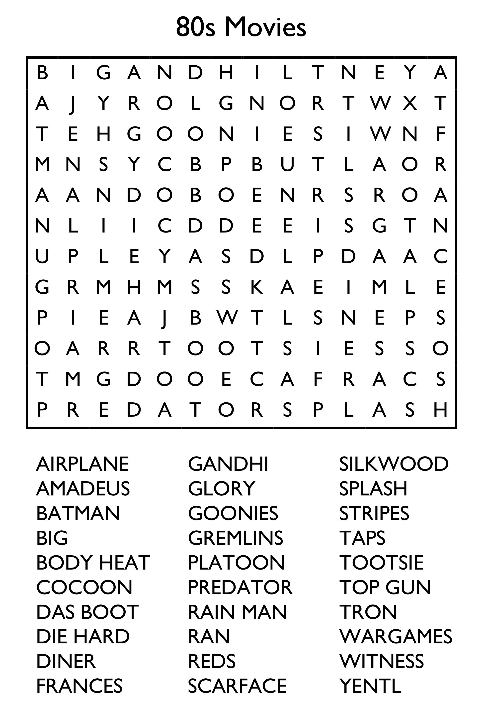 10 Free Printable Word Search Puzzles with Free Large Printable Word Searches