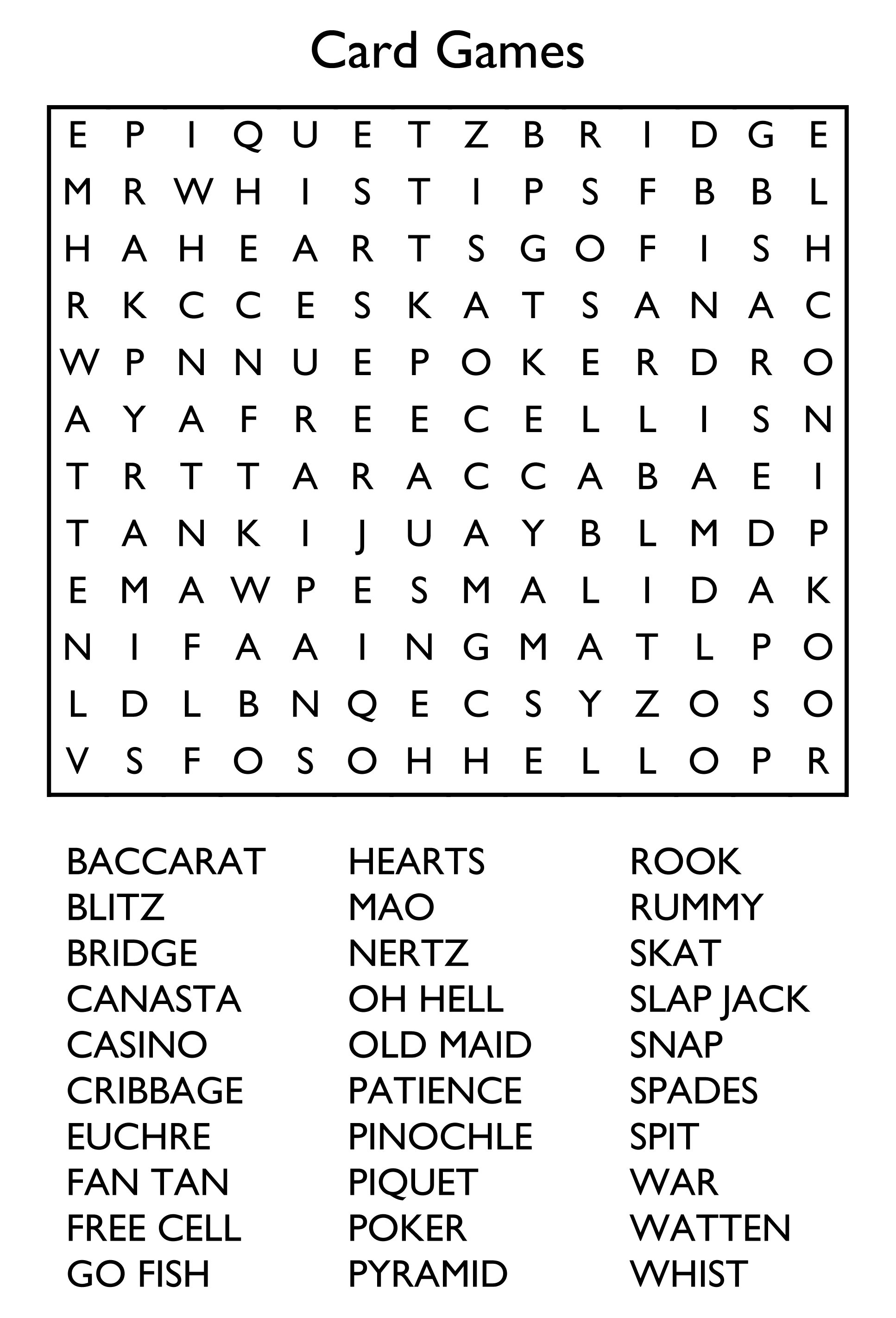 10 Free Printable Word Search Puzzles with Free Printable Puzzles