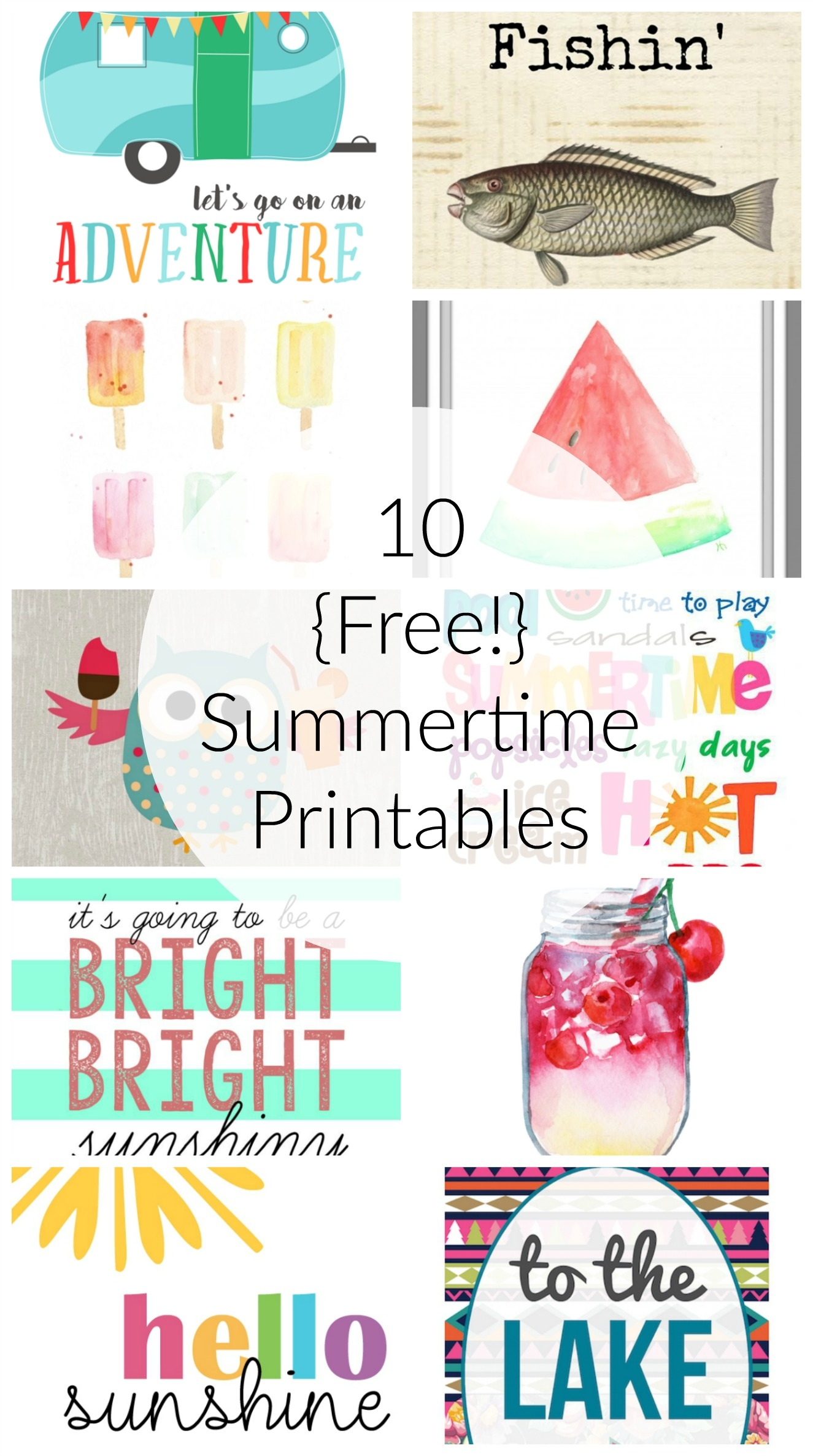 10 Free Summer Printables | The Gingham Apron for Free Summer Printables