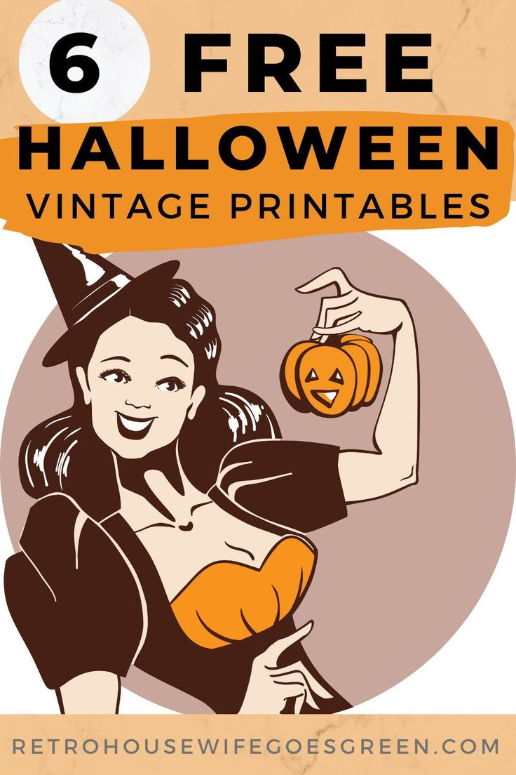 10 Free Vintage Halloween Printables | Vintage Halloween intended for Free Vintage Halloween Printables