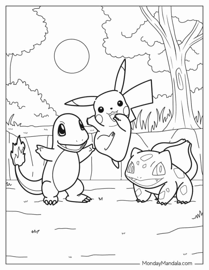 100 Pokemon Coloring Pages (Free Pdf Printables) for Free Printable Pokemon Coloring Pages