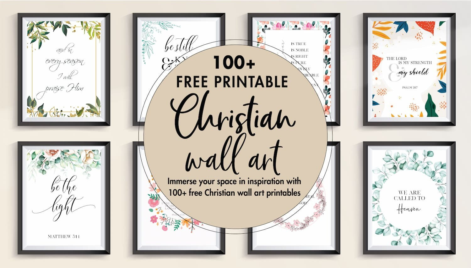 100 Printable Christian Wall Art Printable Wall Art File Bible Art pertaining to Free Printable Christian Art