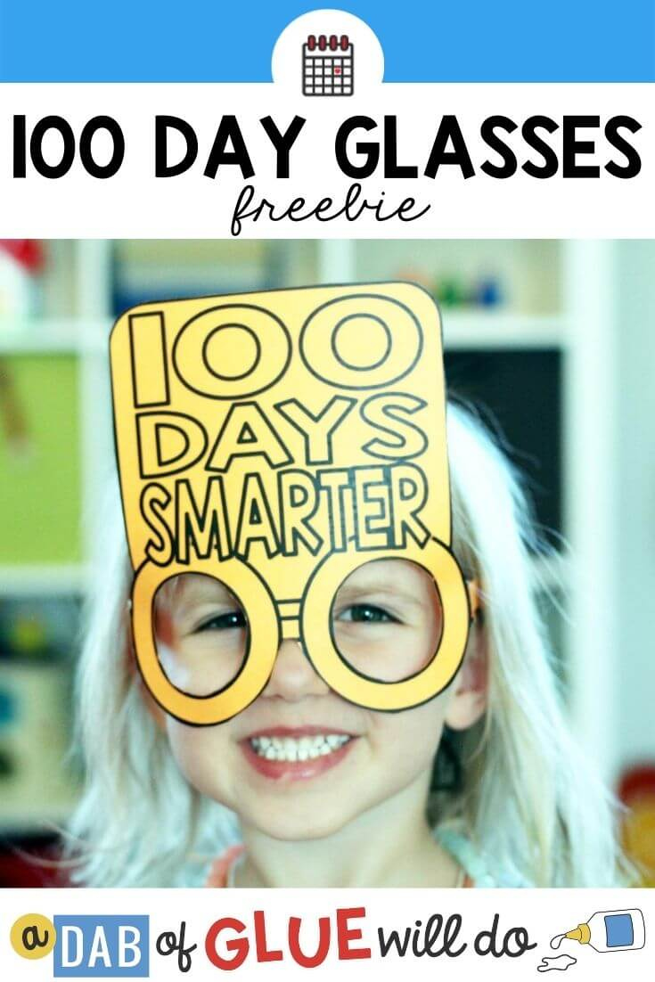 100Th Day Of School Glasses - within 100Th Day Of School Printable Glasses Free