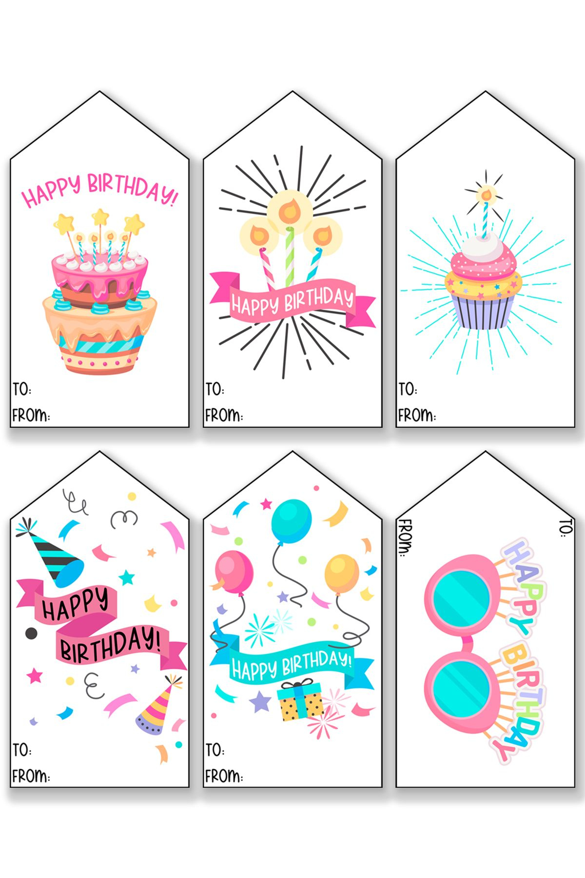 102 Free Printable Birthday Tags All In One Download | Free in Free Printable Birthday Tag Templates