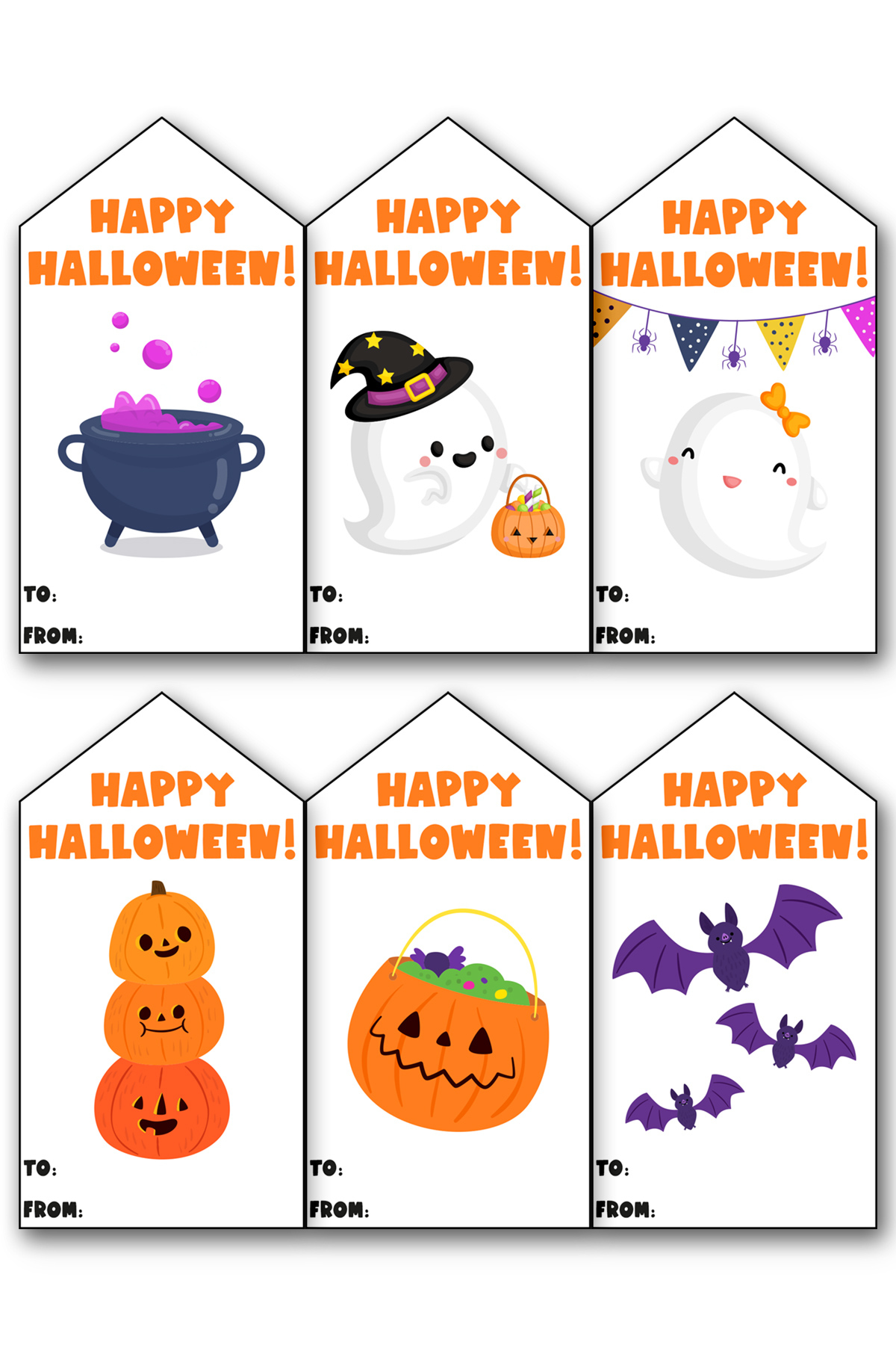 102 Free Printable Happy Halloween Gift Tags In One Download regarding Free Printable Halloween Tags