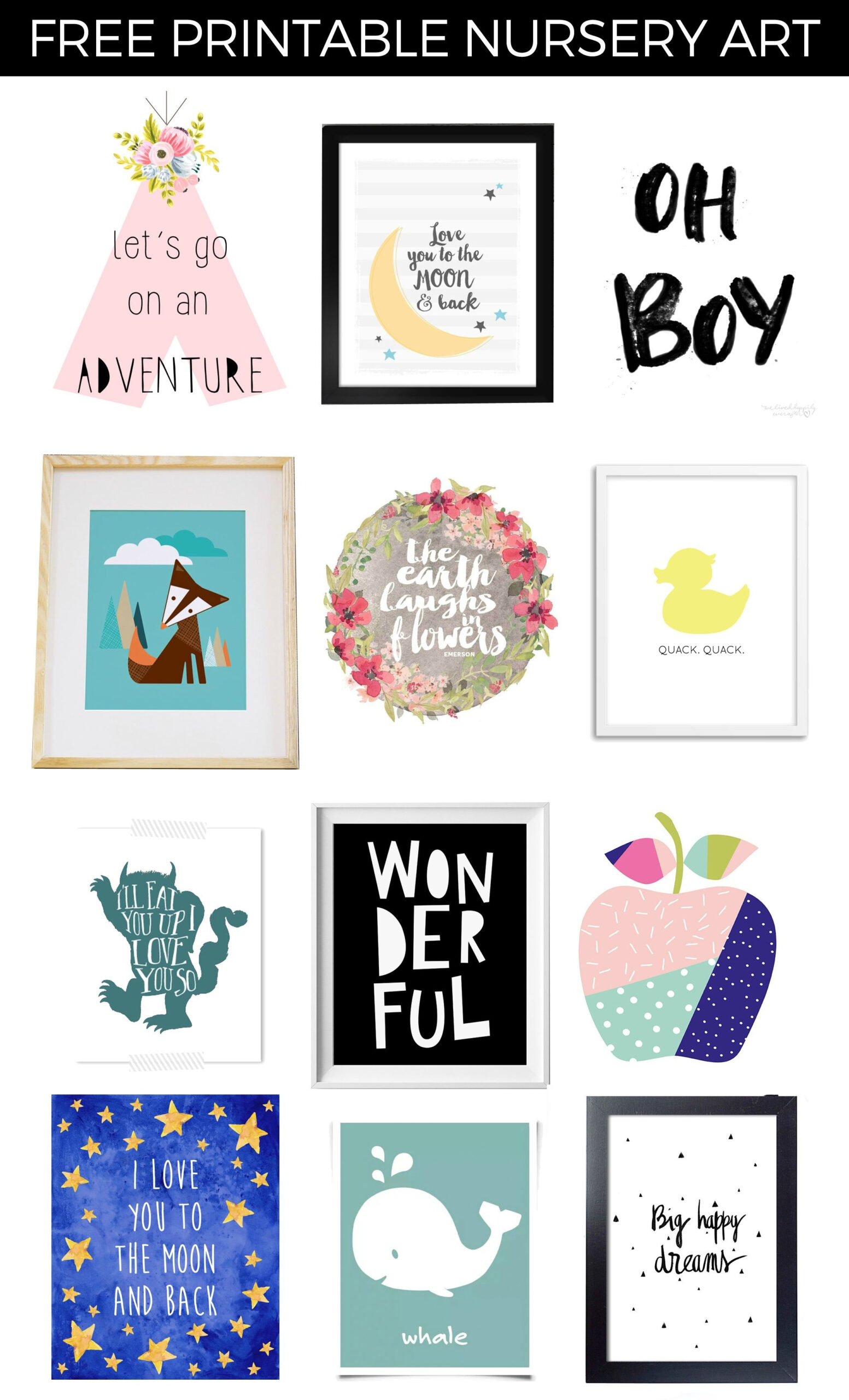 12 Awesome Art Prints For Your Nursery (P.s. They&amp;#039;Re All Free within Free Nursery Printables Boy